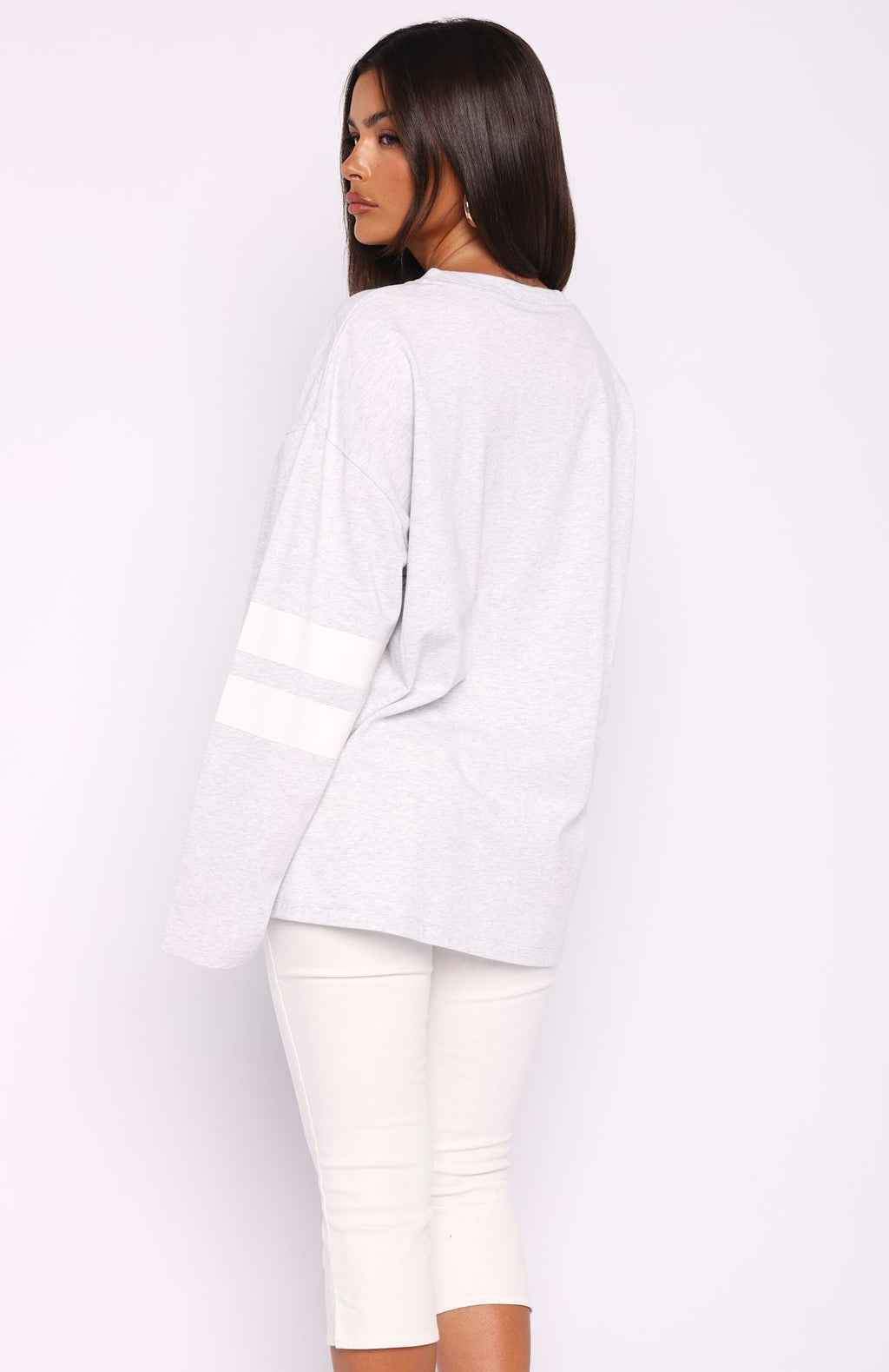 Playing Ball Oversized Long Sleeve Tee Grey MarleM/L