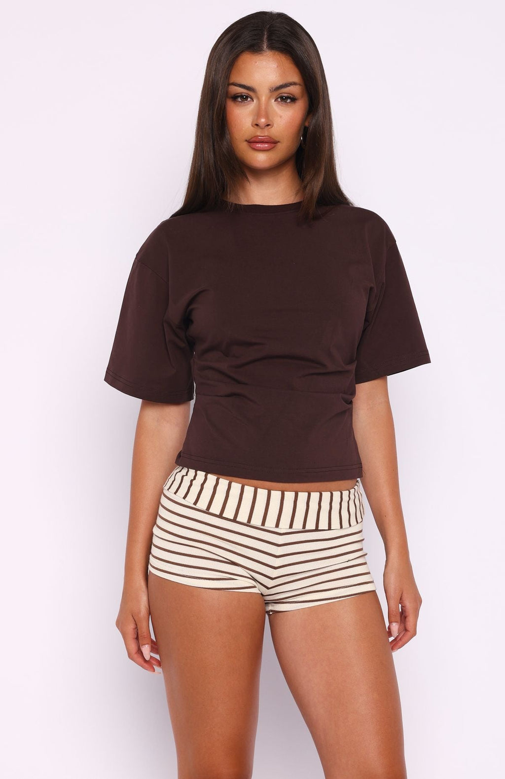 Destination Unknown Boxy Tee ChocolateXS