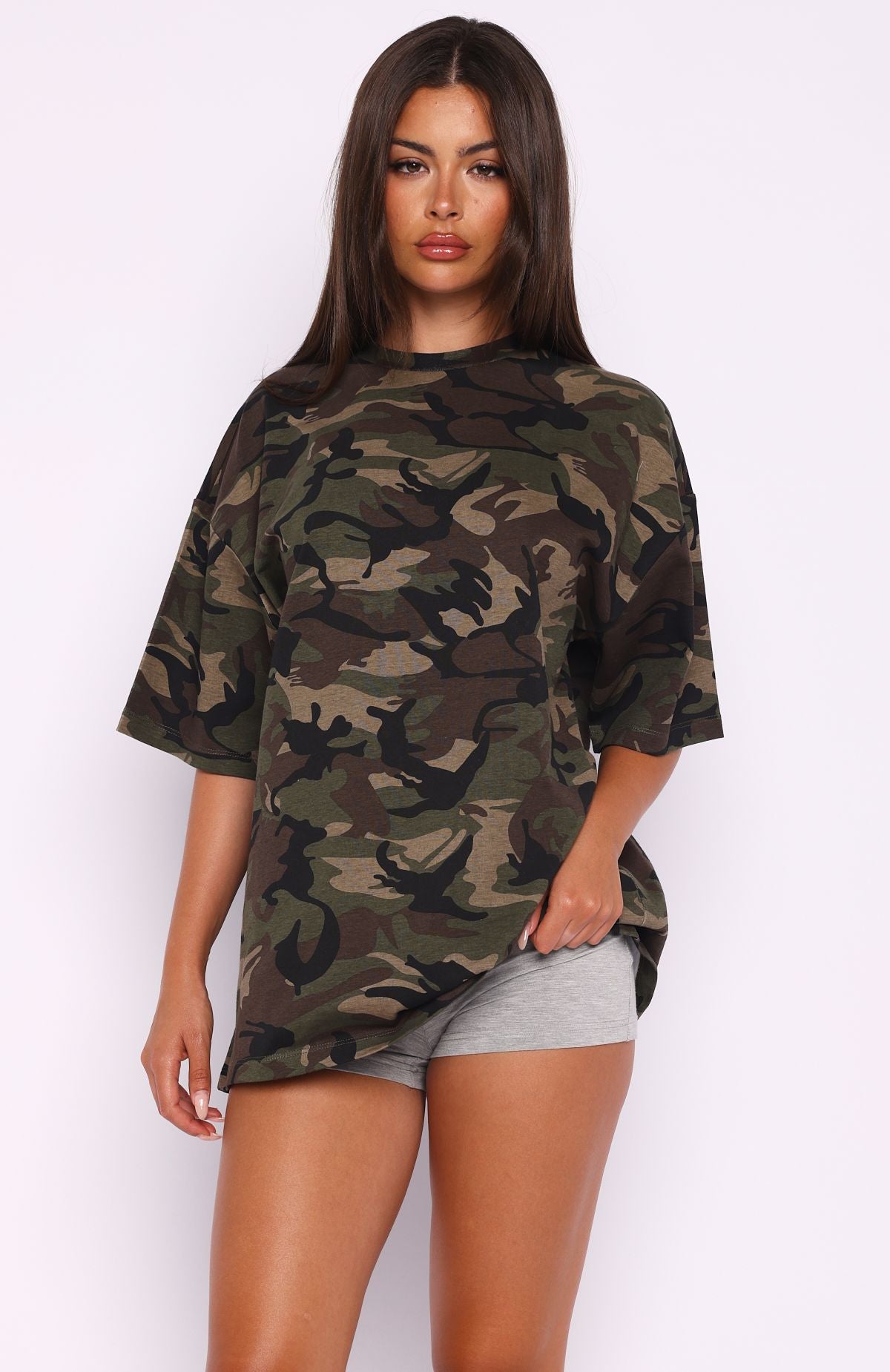 In Plain Sight Oversized Tee Green CamoXS/S