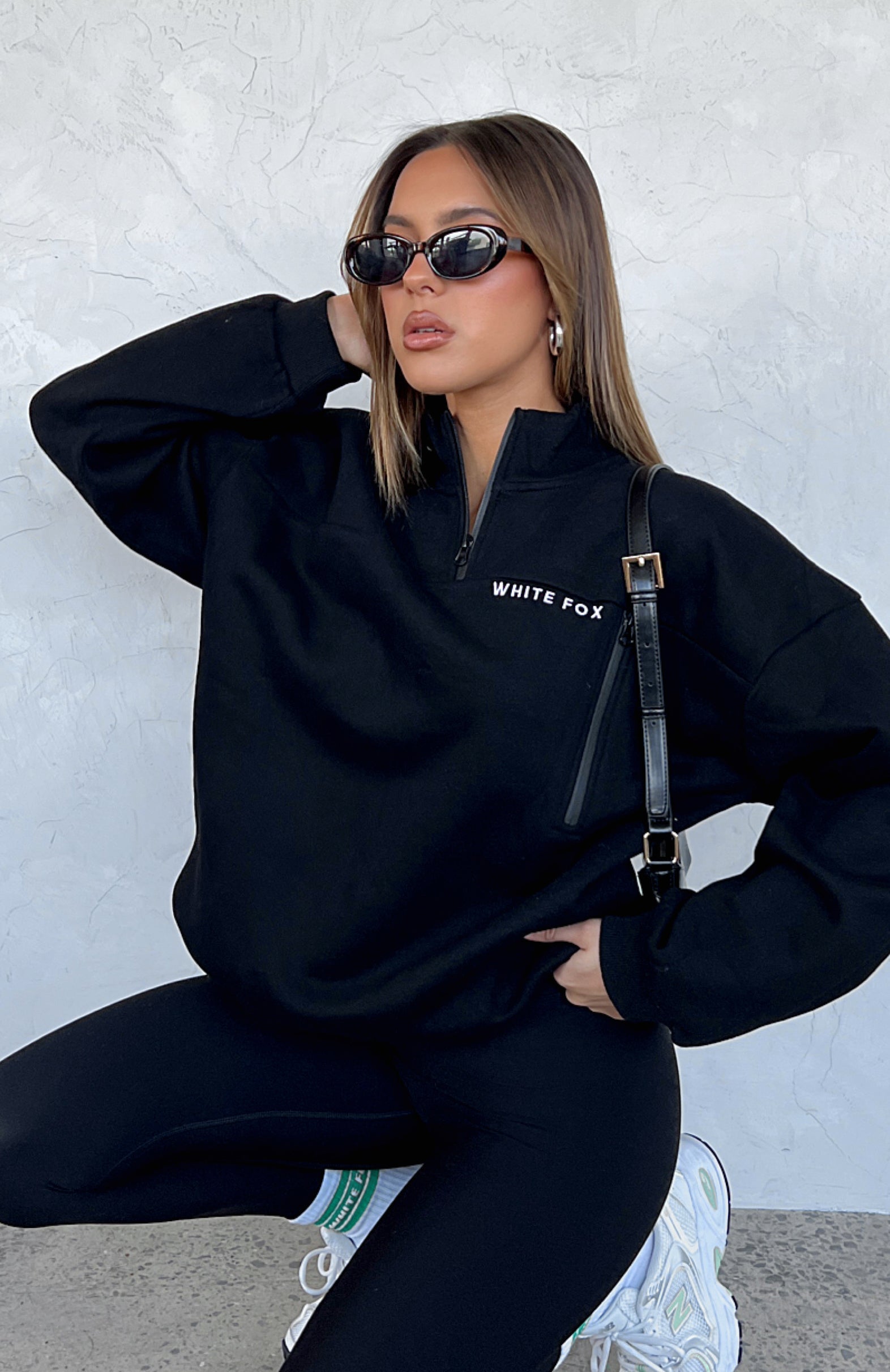 Where Did You Go Zip Front Sweater BlackL/XL