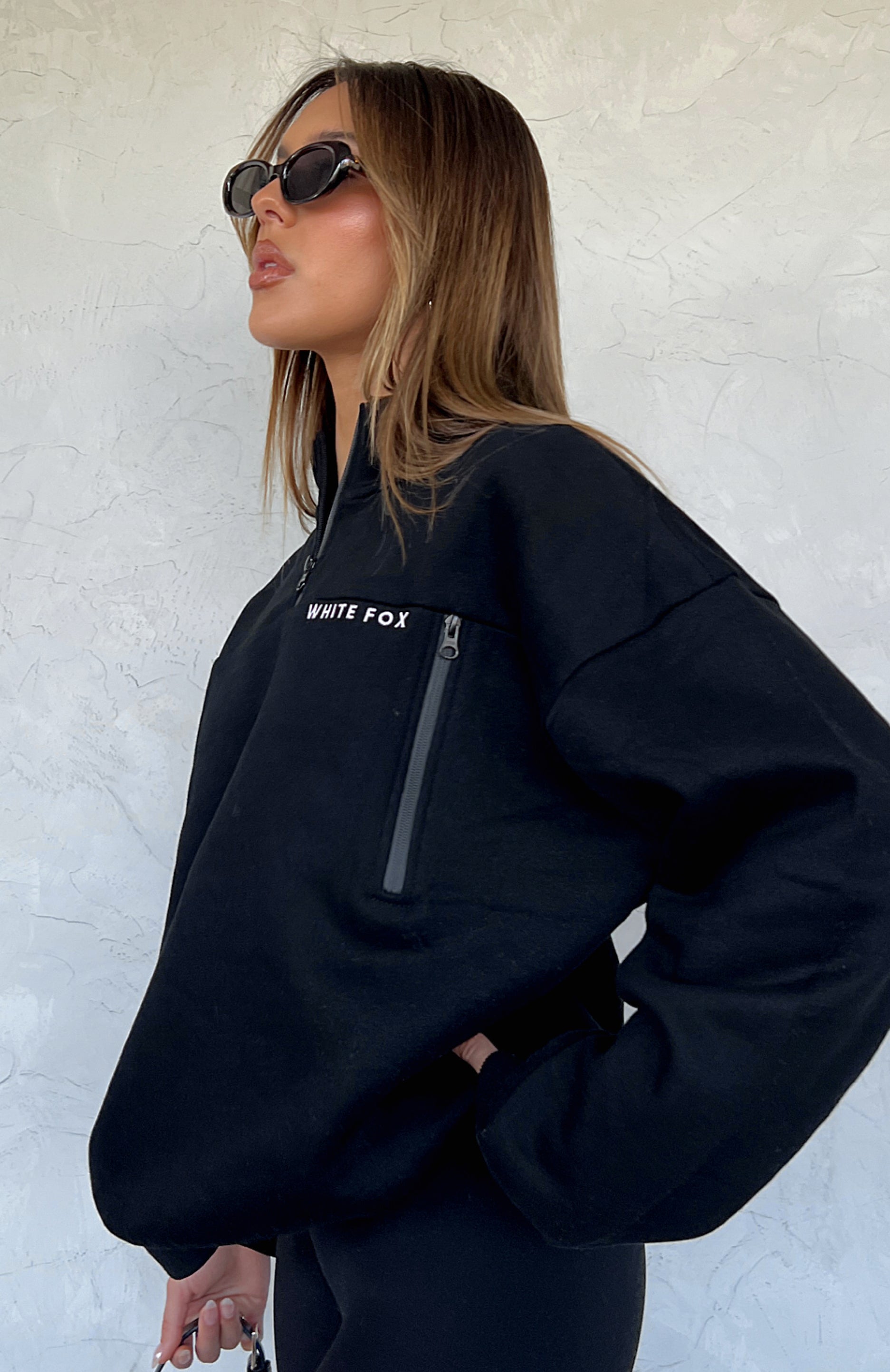 Where Did You Go Zip Front Sweater BlackXL/XXL