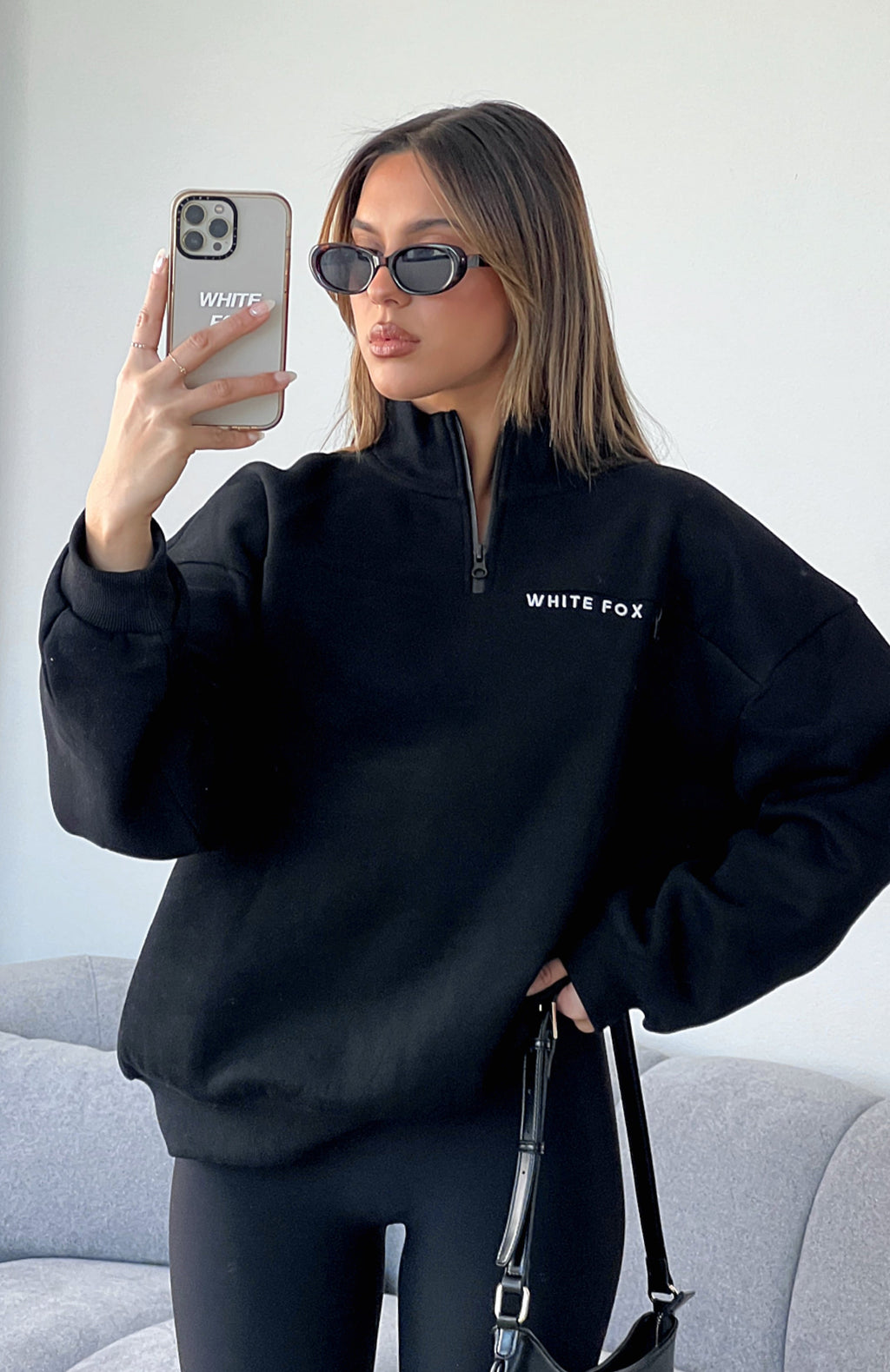 Where Did You Go Zip Front Sweater BlackXXS/XS