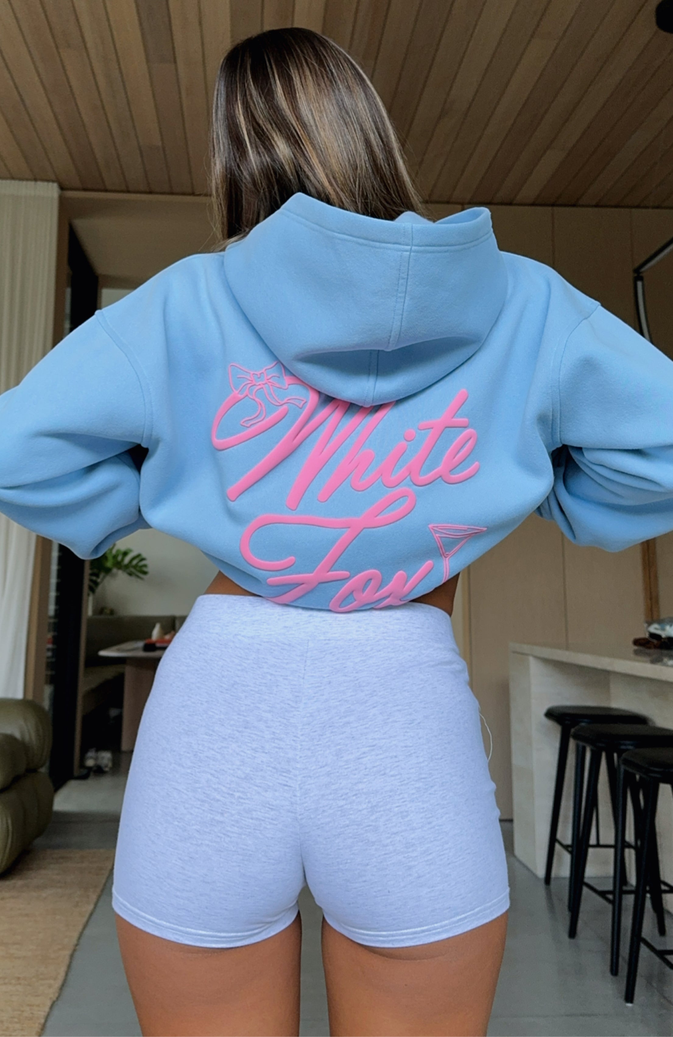 With Love \u0026 Kisses Oversized Hoodie Baby BlueL/XL