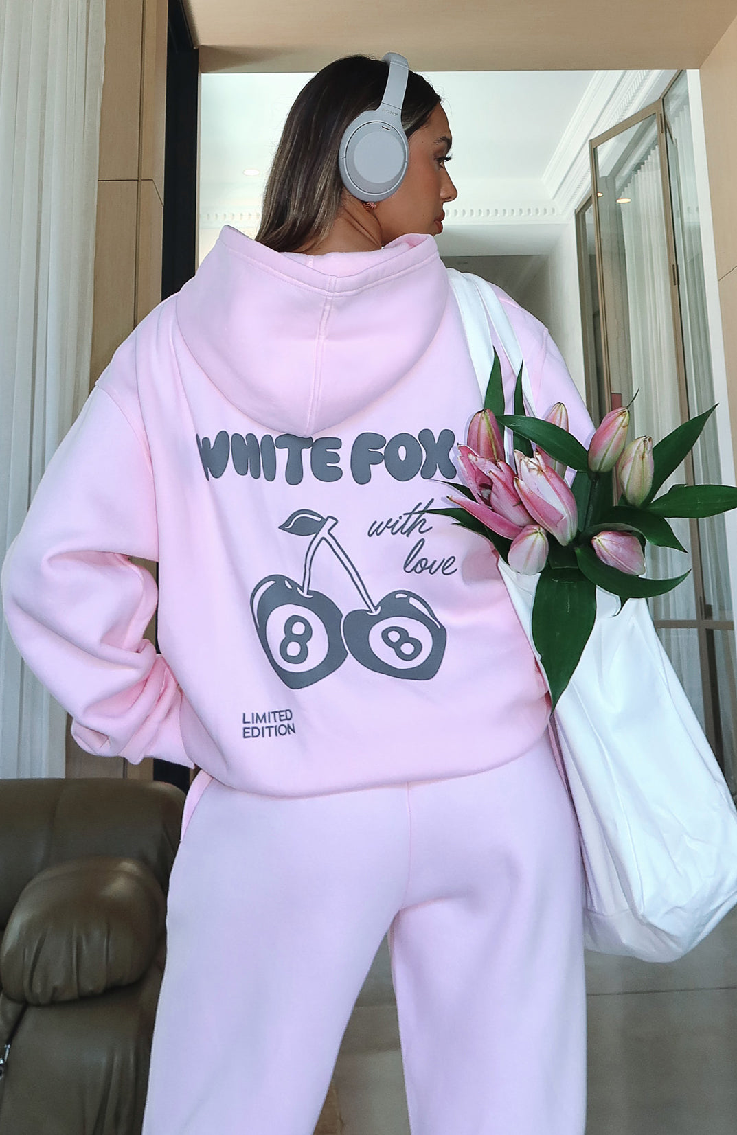 With Love In The Moment Oversized Hoodie PinkM/L