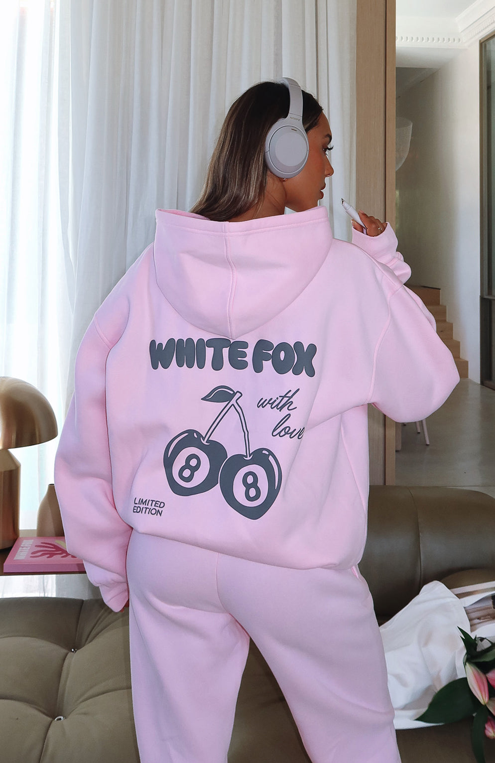 With Love In The Moment Oversized Hoodie Pink3XS/XXS