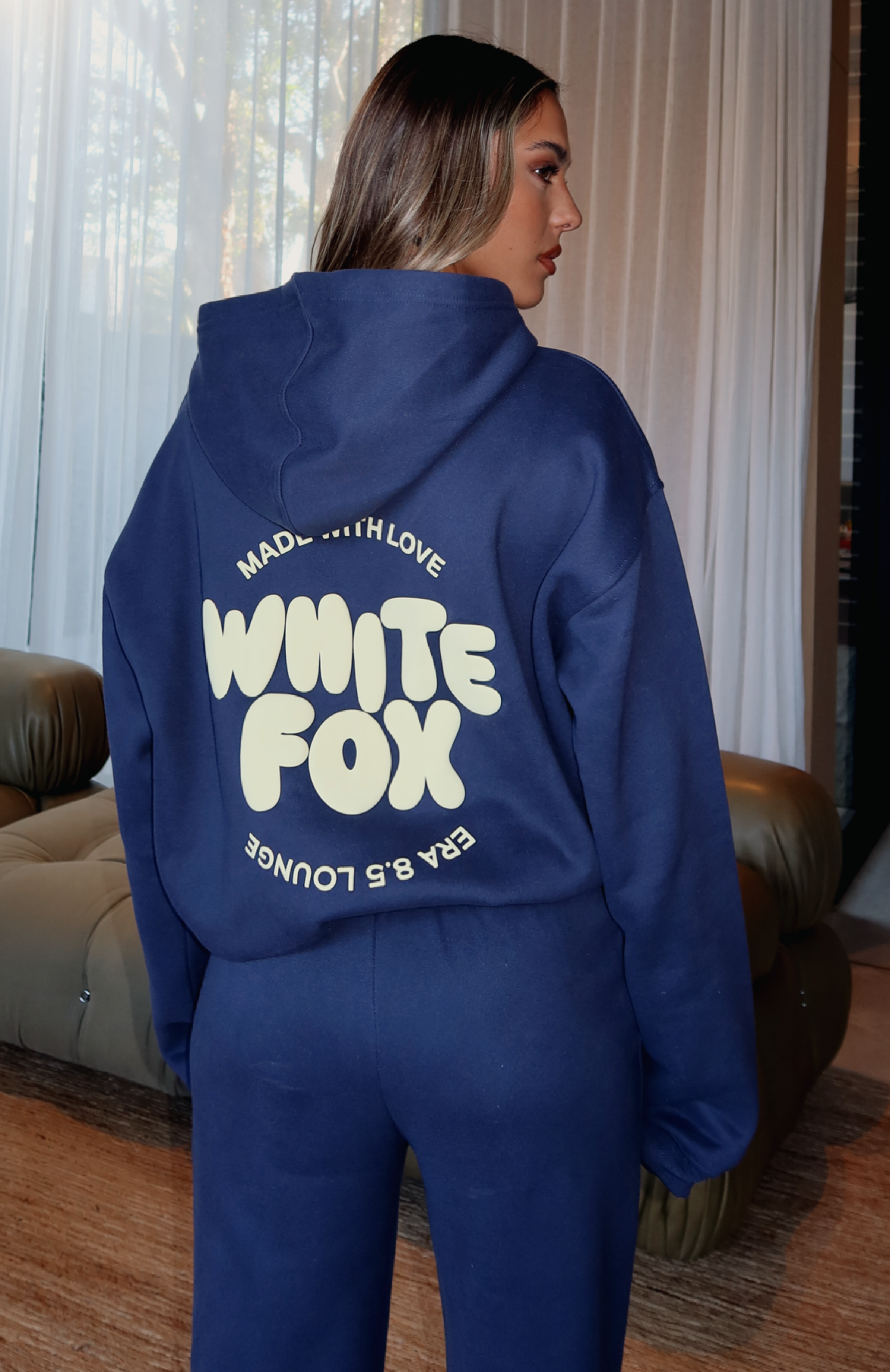With Love For You Oversized Hoodie NavyL/XL