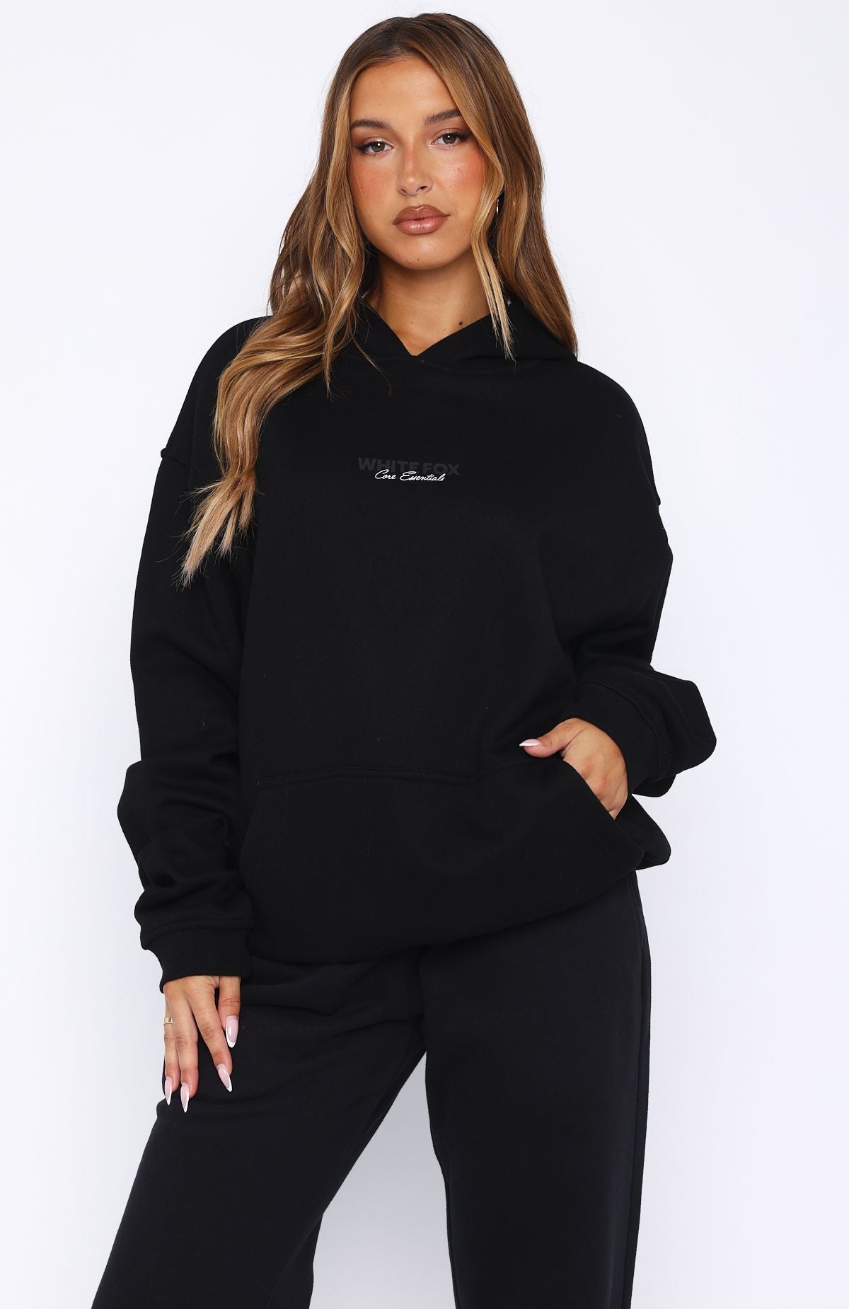 Core Essentials Oversized Hoodie BlackS/M
