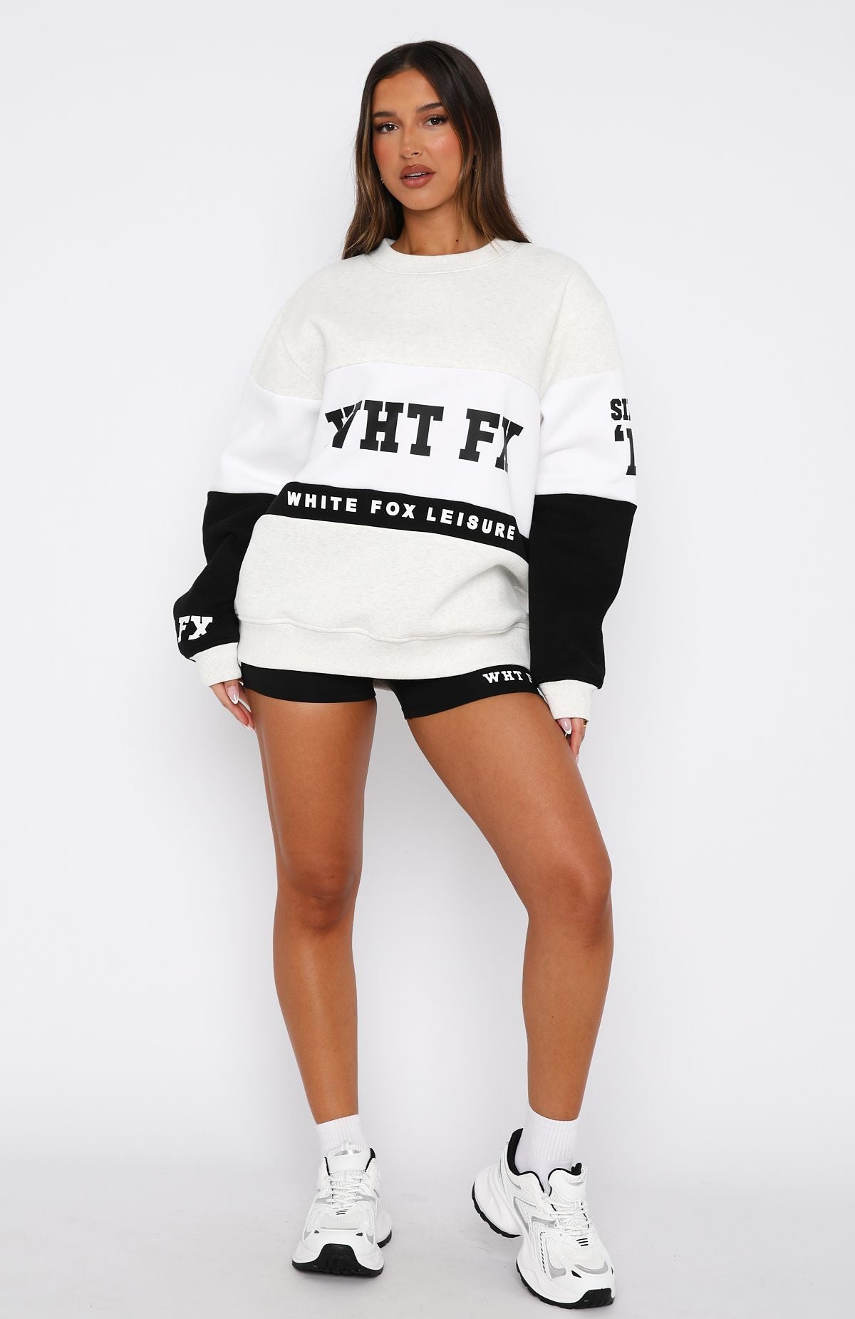 Latest And Greatest Oversized Sweater Grey Marle\/BlackL/XL
