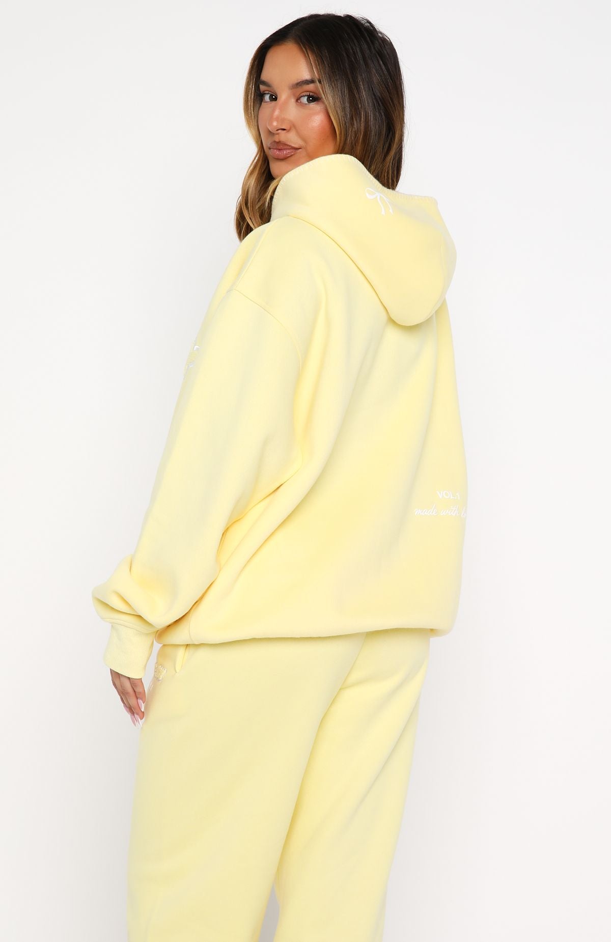 Vol. 1 Front Graphic Oversized Hoodie LemonM/L
