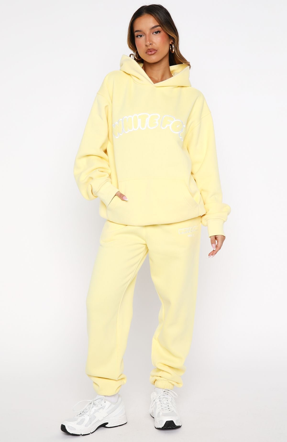 Vol. 1 Front Graphic Oversized Hoodie LemonL/XL