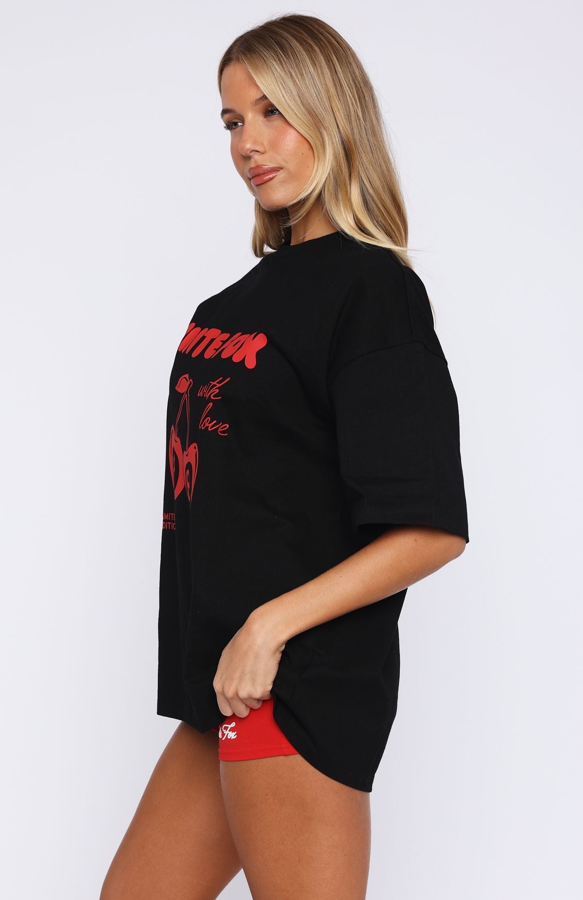 With Love In The Moment Oversized Tee BlackXS/S