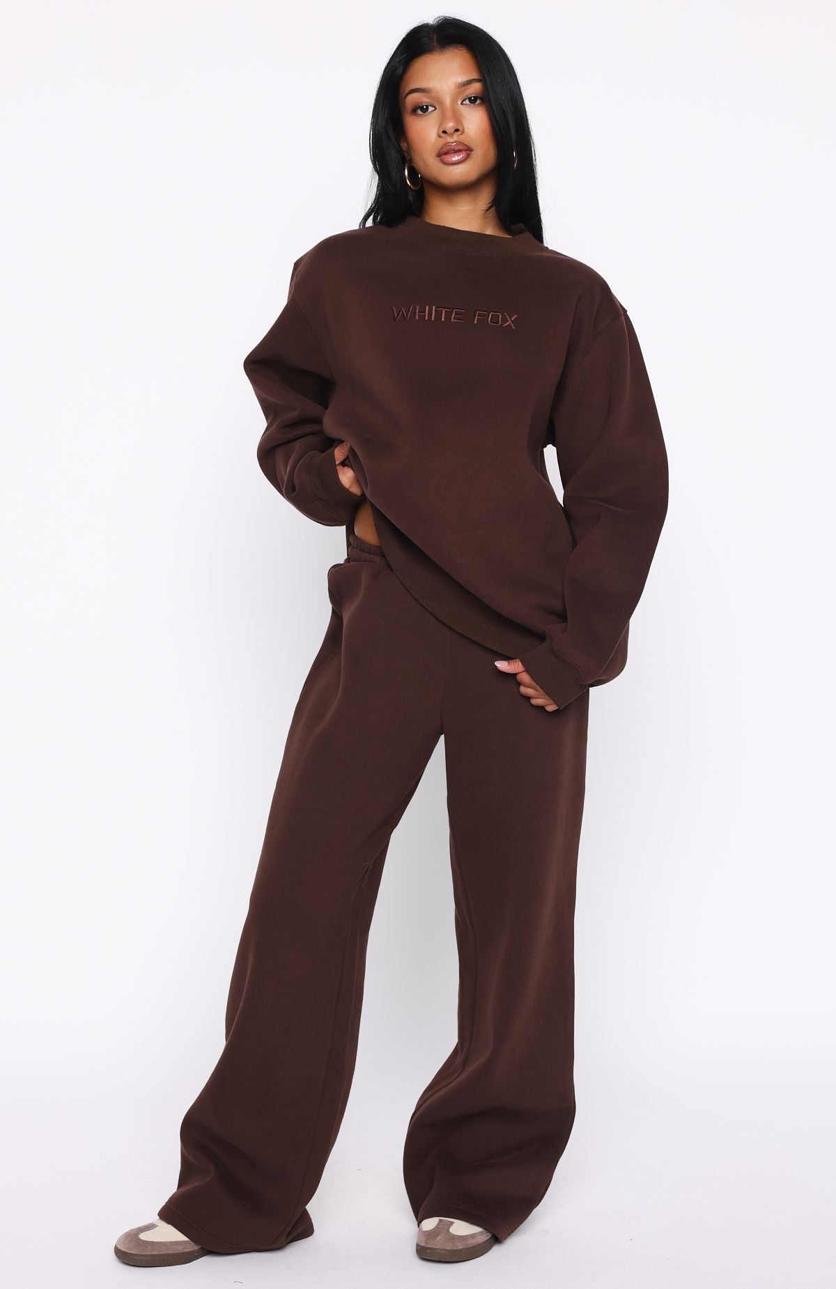 Stay Lifted Oversized Sweater Bitter ChocolateL/XL