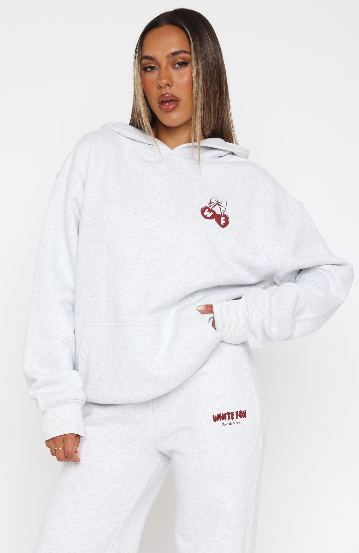 Feel The Love Oversized Hoodie Grey MarleXXS/XS