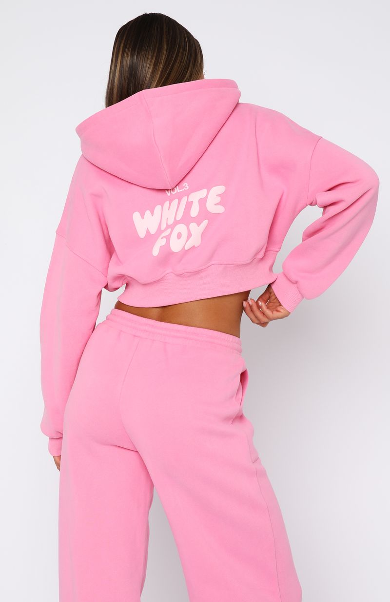 Offstage Cropped Zip Hoodie BubblegumM/L