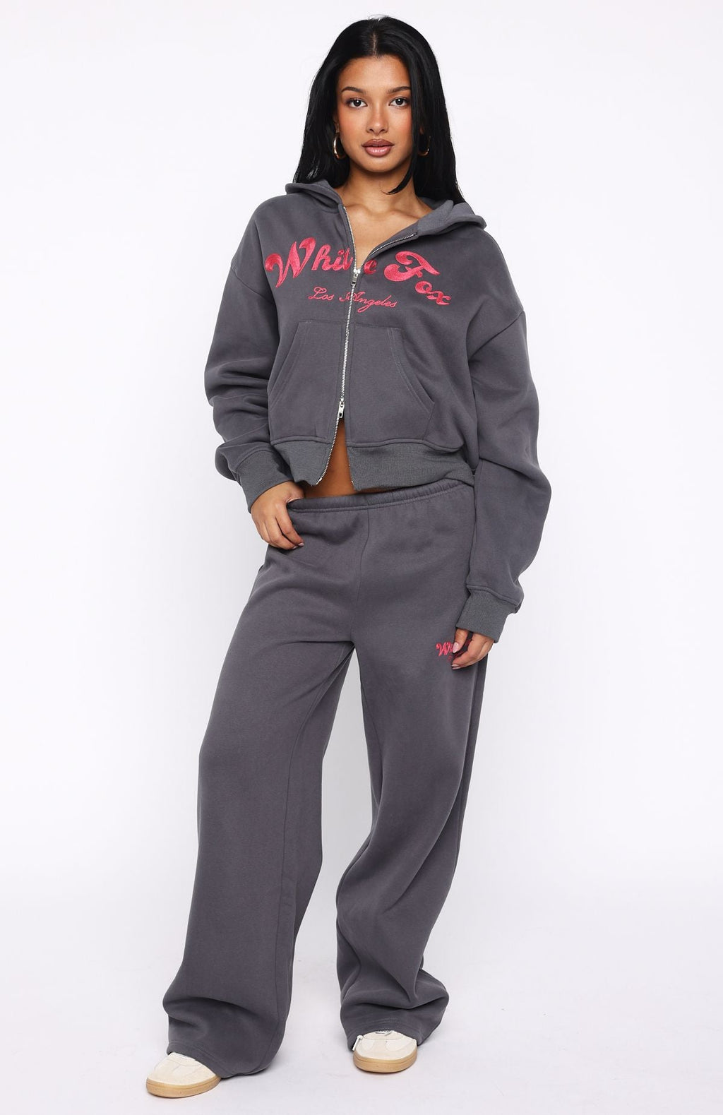 Through Thick And Thin Boxy Zip Front Hoodie VolcanicM/L