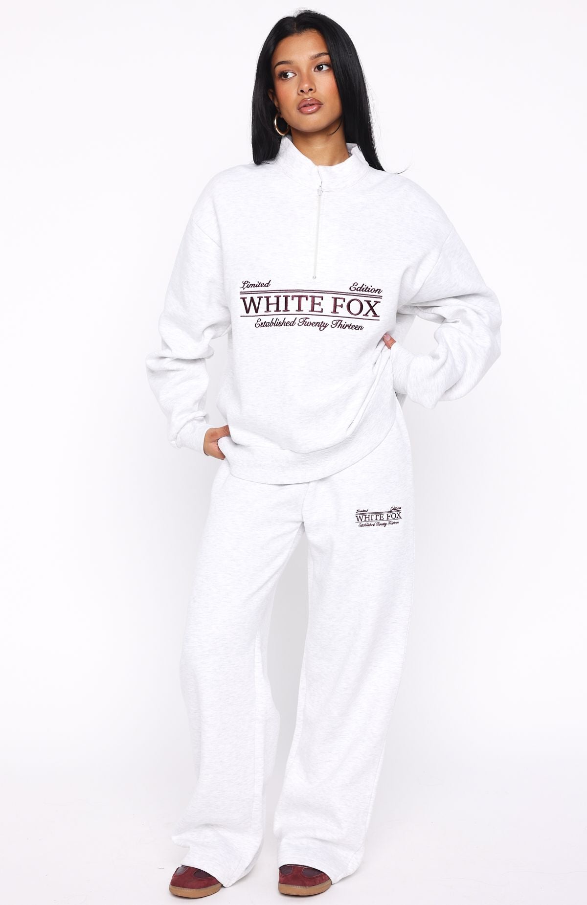 Standing My Ground Zip Front Sweater Grey MarleL/XL