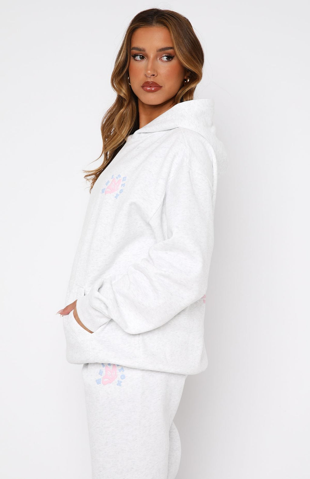 Give You The Best Oversized Hoodie Grey MarleXS/S