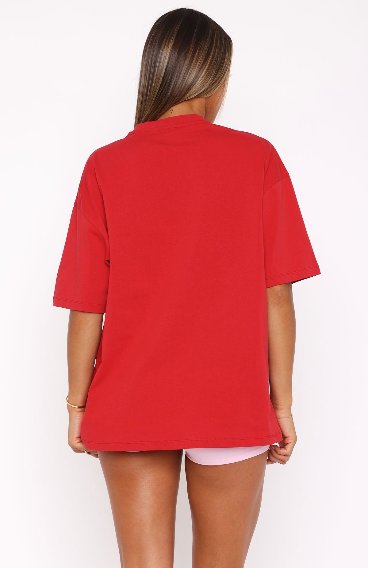 With Love In The Moment Oversized Tee RedS/M