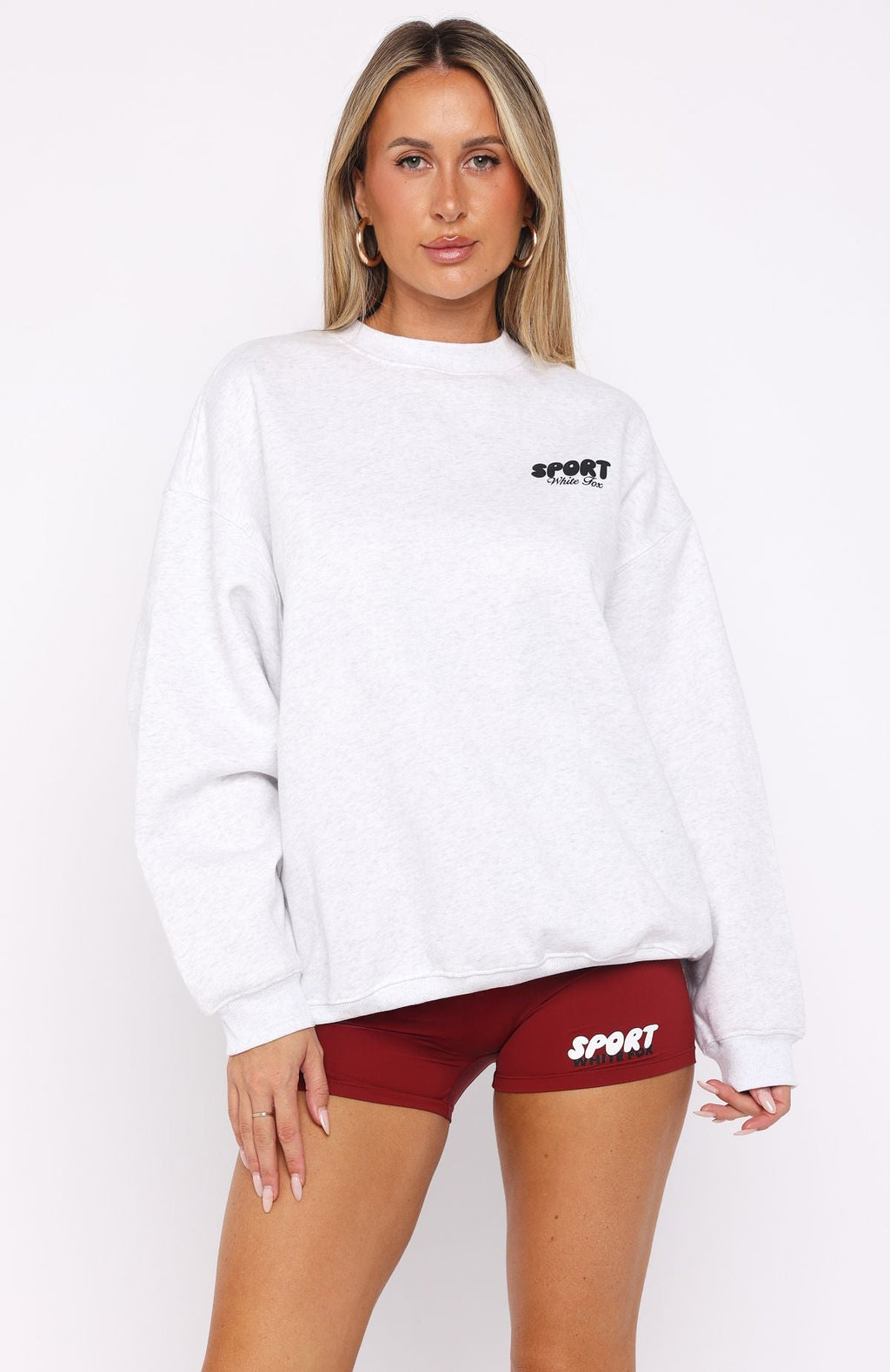 Club 14 Peyton Oversized Sweater Grey MarleXS/S