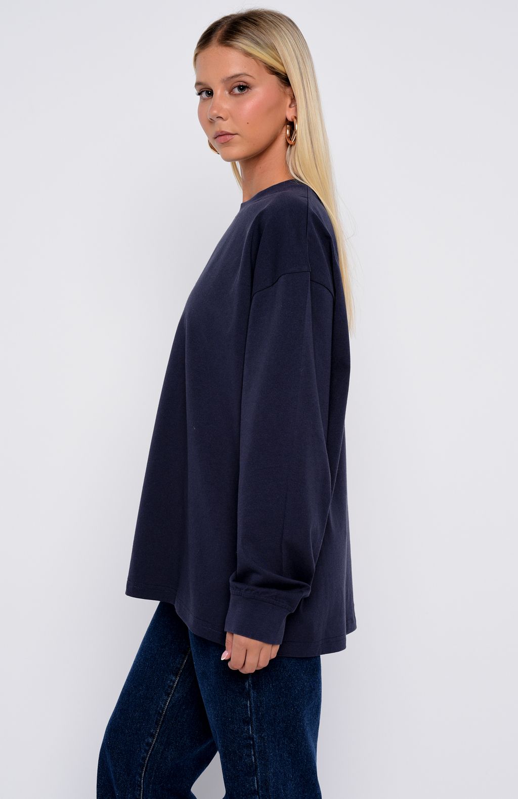 The Good Life Back Long Sleeve Tee NavyS/M