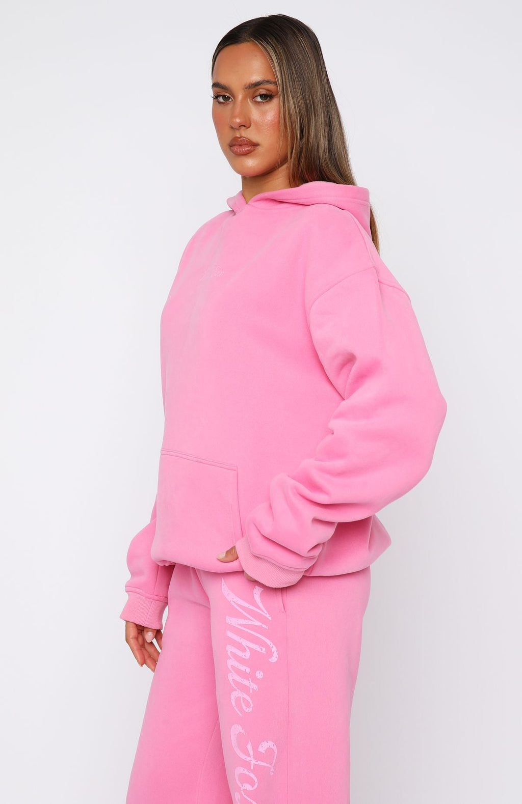 The Good Life Back Graphic Oversized Hoodie PinkS/M
