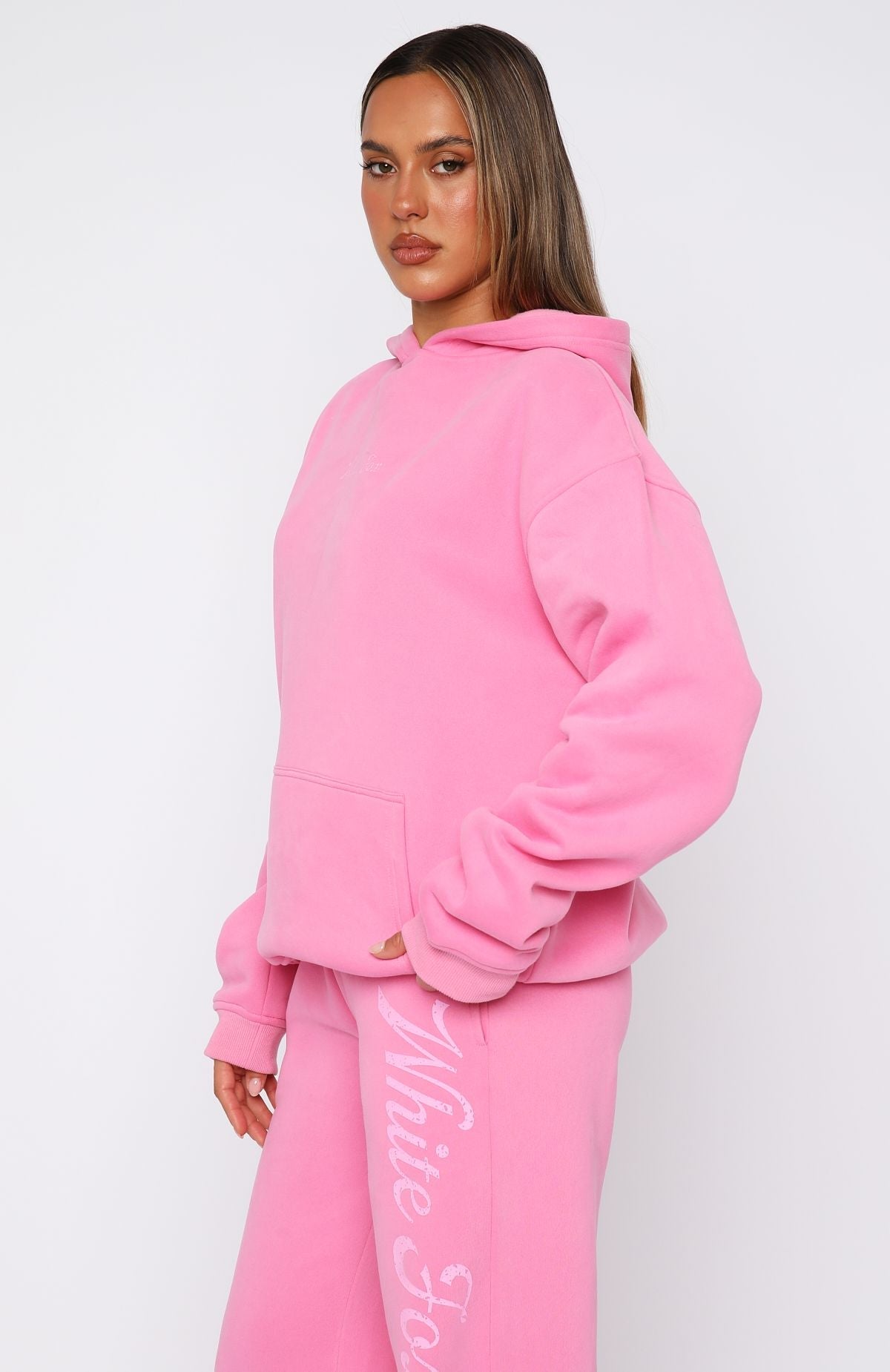 The Good Life Back Graphic Oversized Hoodie PinkS/M
