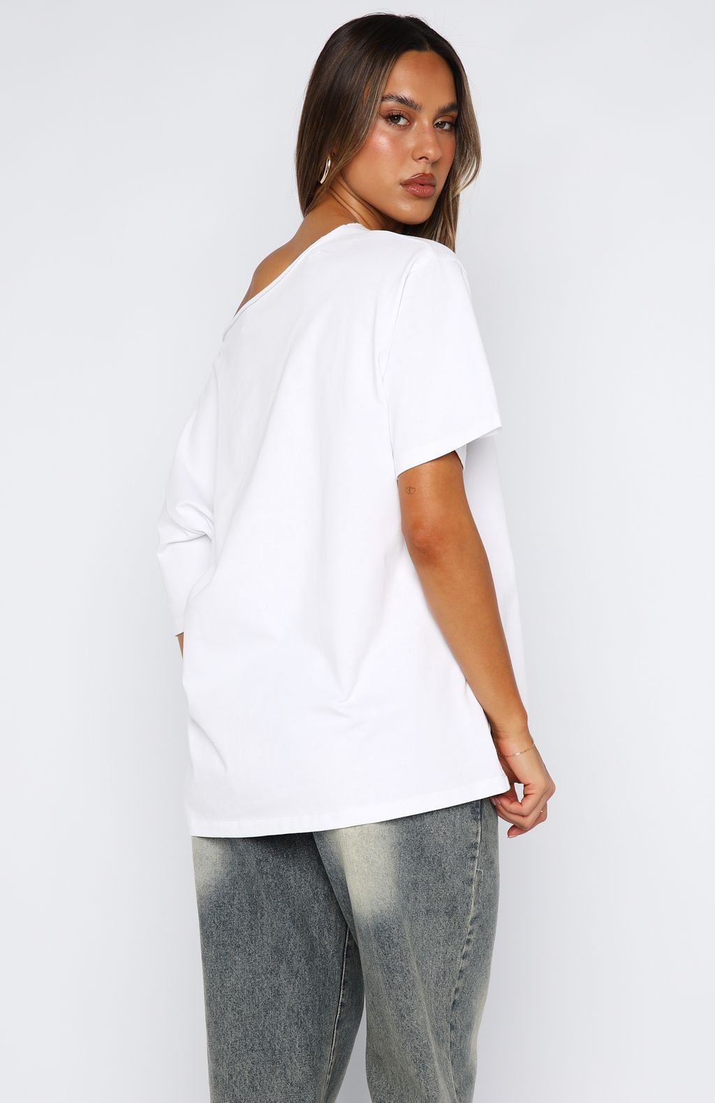 Give Me Options Off Shoulder Tee WhiteM/L