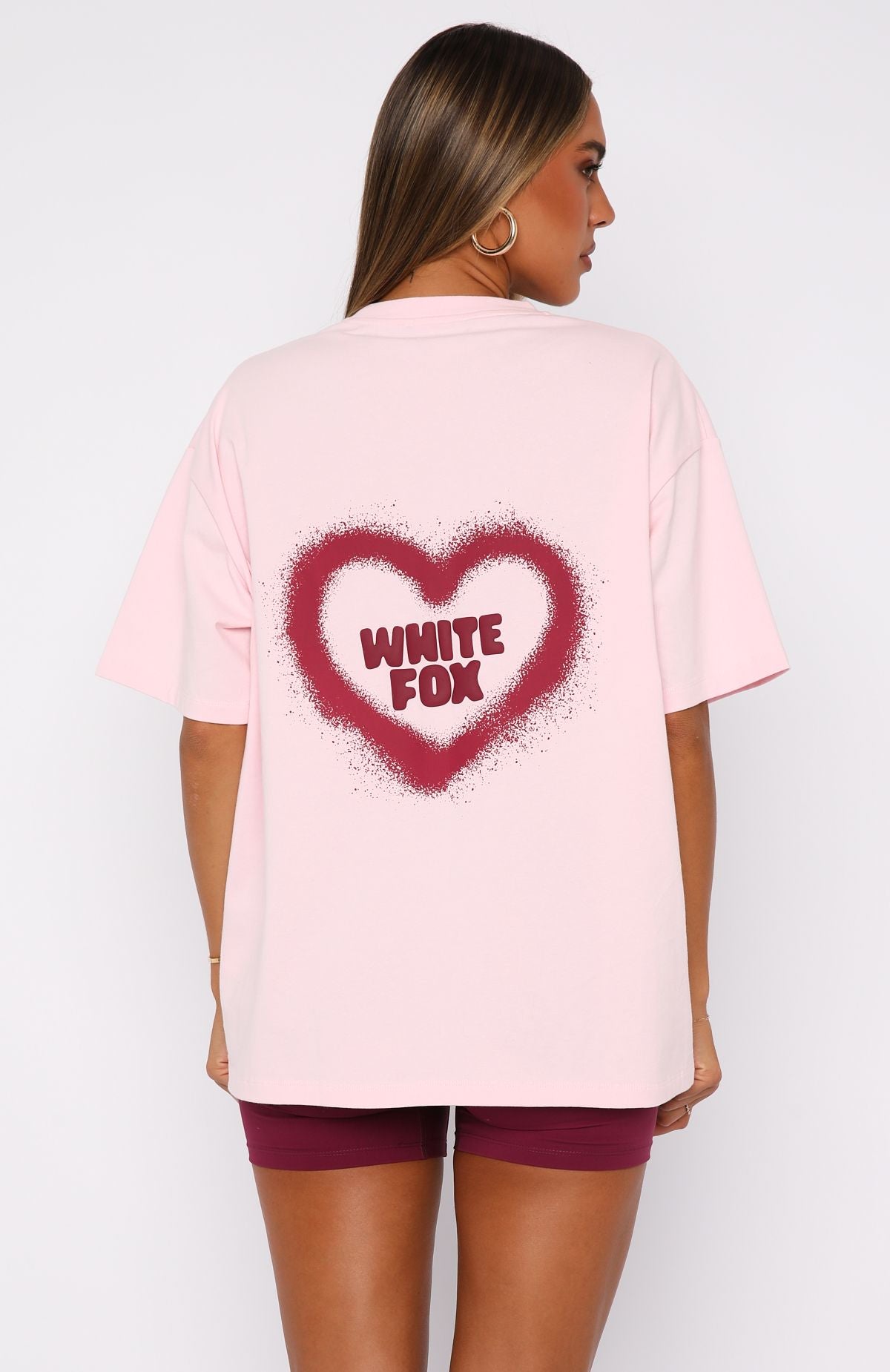 11th Street City Girl At Heart Oversized Tee Strawberry WhipS/M