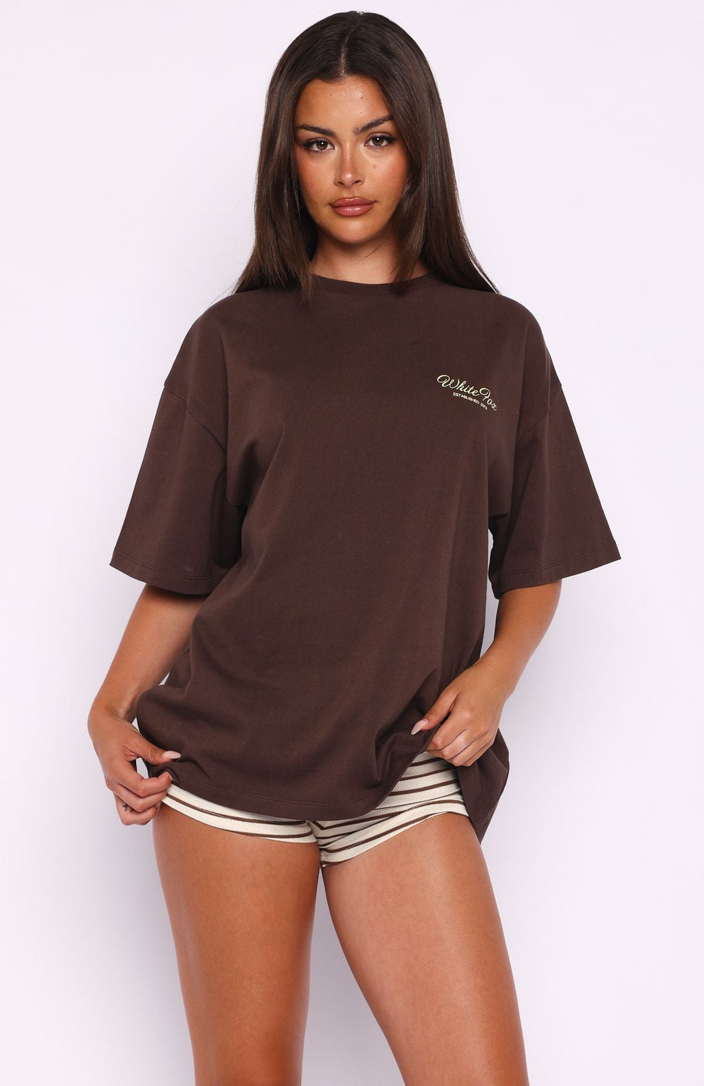 Slow Burner Oversized Tee ChocolateXS/S