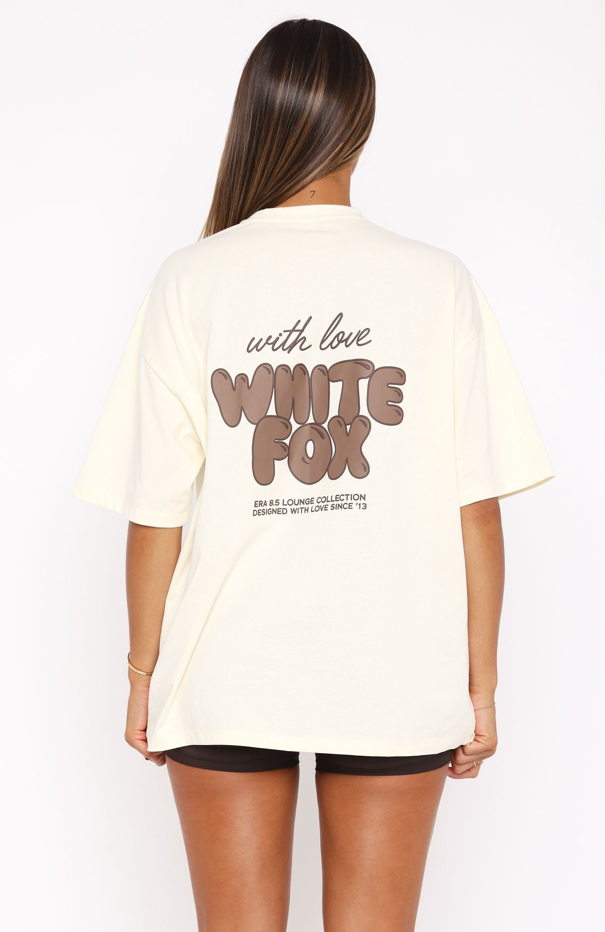 With Love Always Oversized Tee CreamM/L