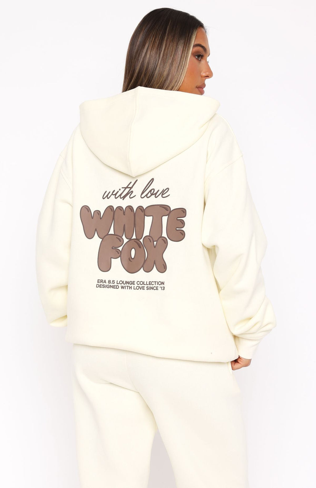 With Love Always Oversized Hoodie CreamM/L