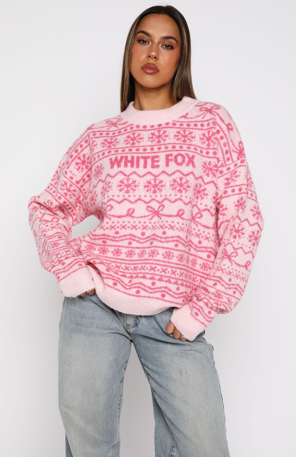 Arctic Fire Knit Sweater Baby PinkS/M