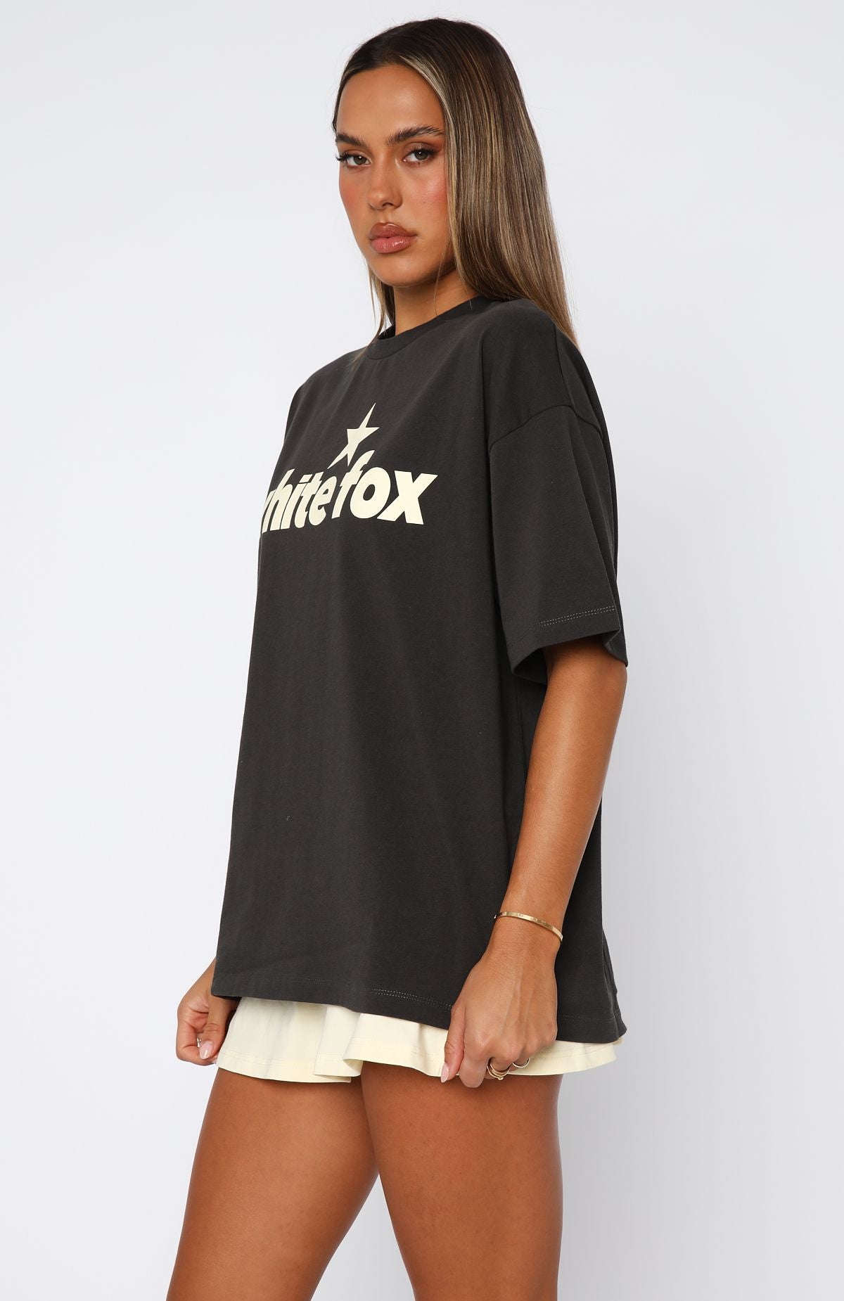 From The Archives Charli Oversized Tee CharcoalXS/S