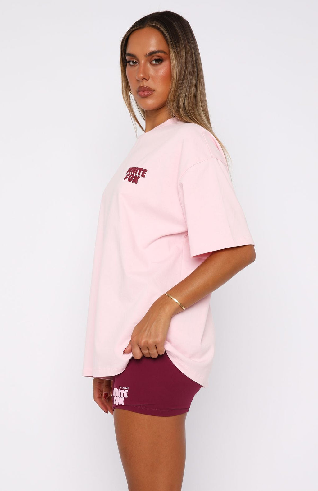 11th Street City Girl At Heart Oversized Tee Strawberry WhipXS/S