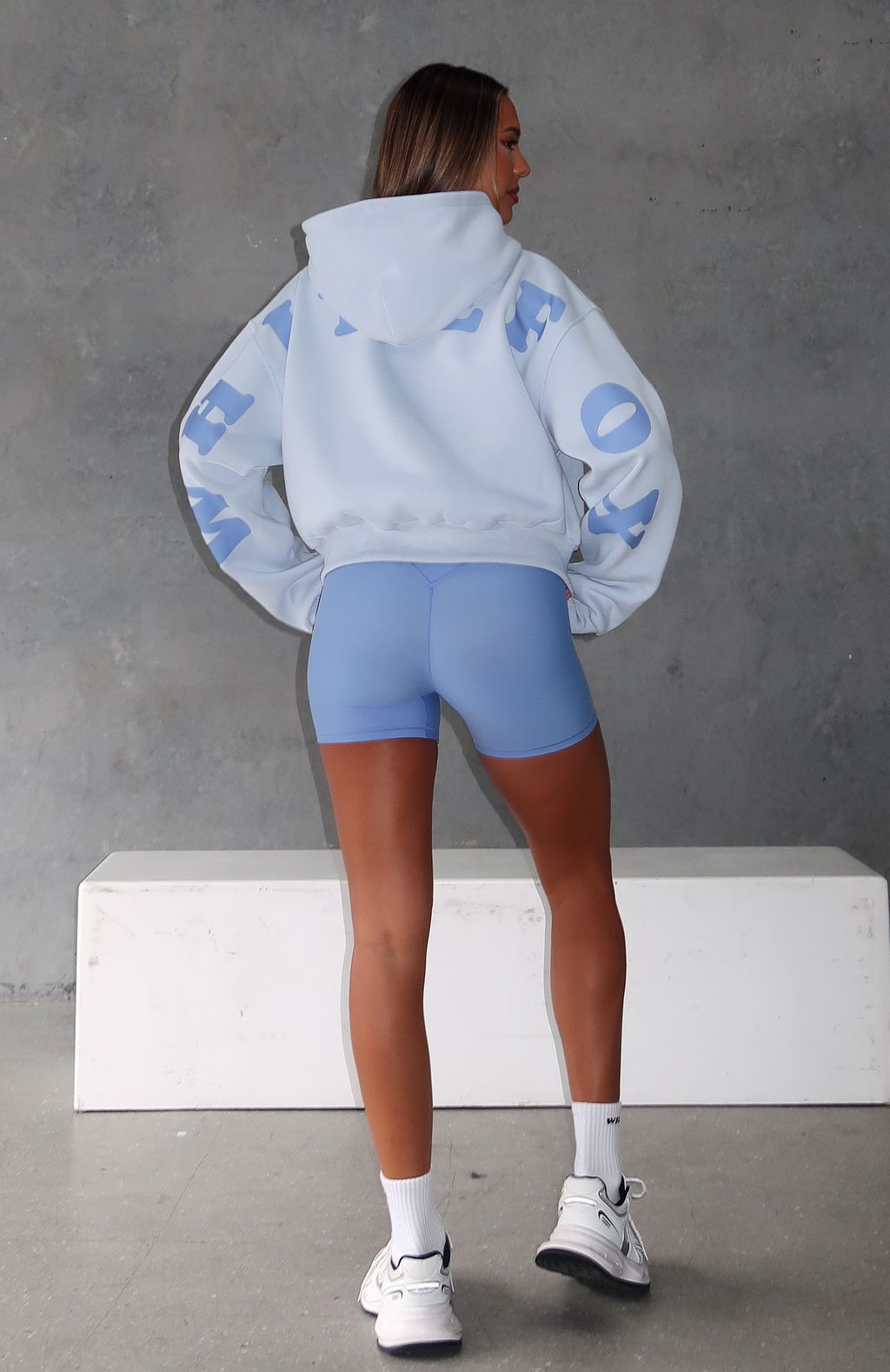 Serving Up Cropped Hoodie Baby BlueXXS/XS