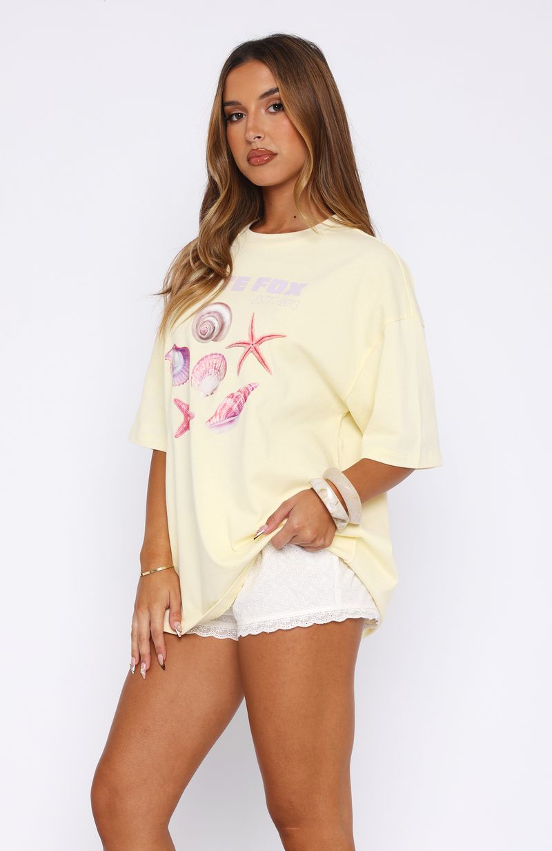 Washed Ashore Oversized Tee LemonS/M