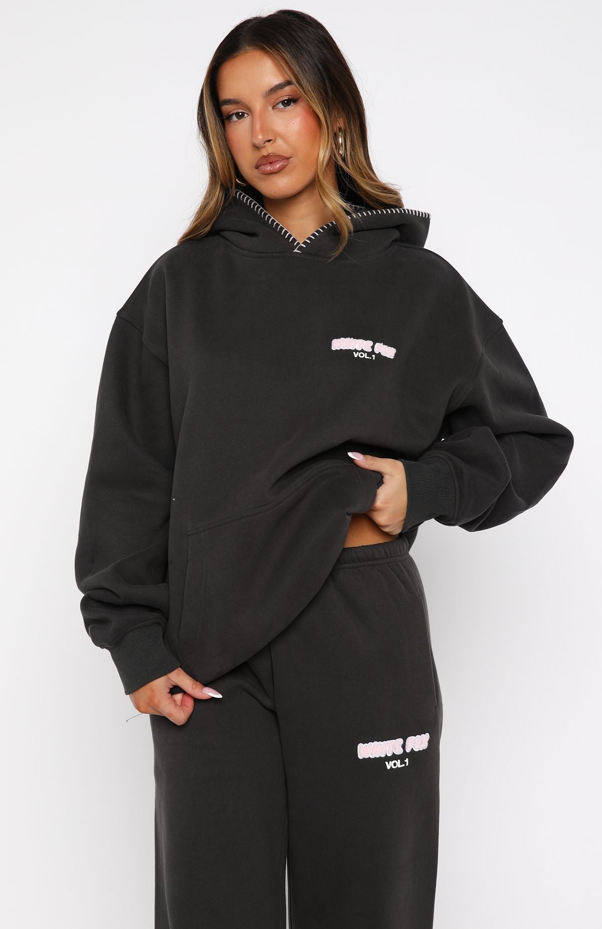 Vol. 1 Oversized Hoodie CharcoalXS/S