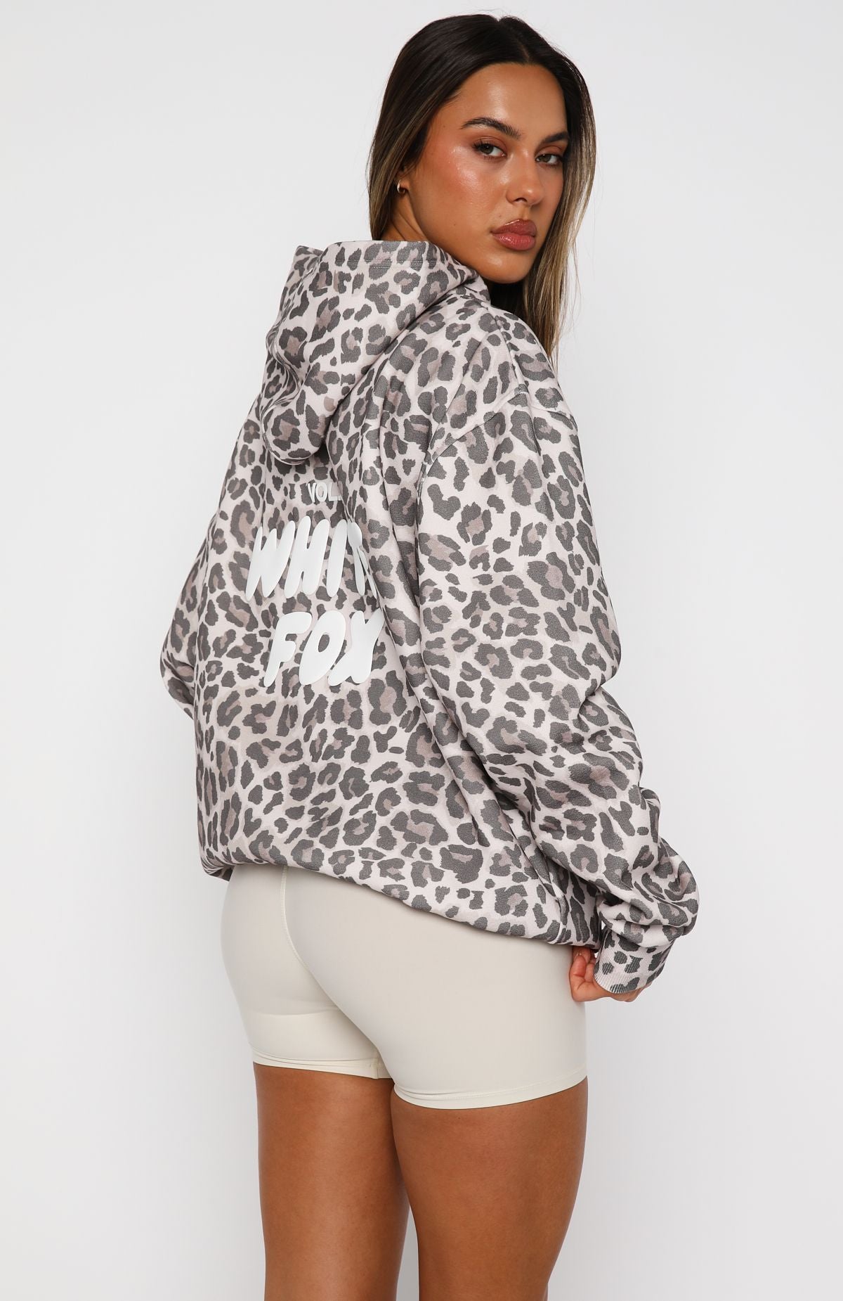 Offstage Printed Oversized Hoodie LeopardS/M