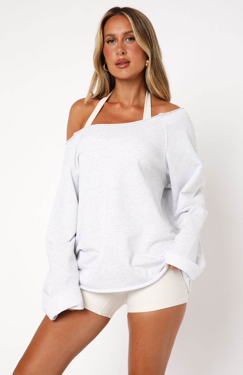 Call It Love Sweater Light Grey MarleXS/S