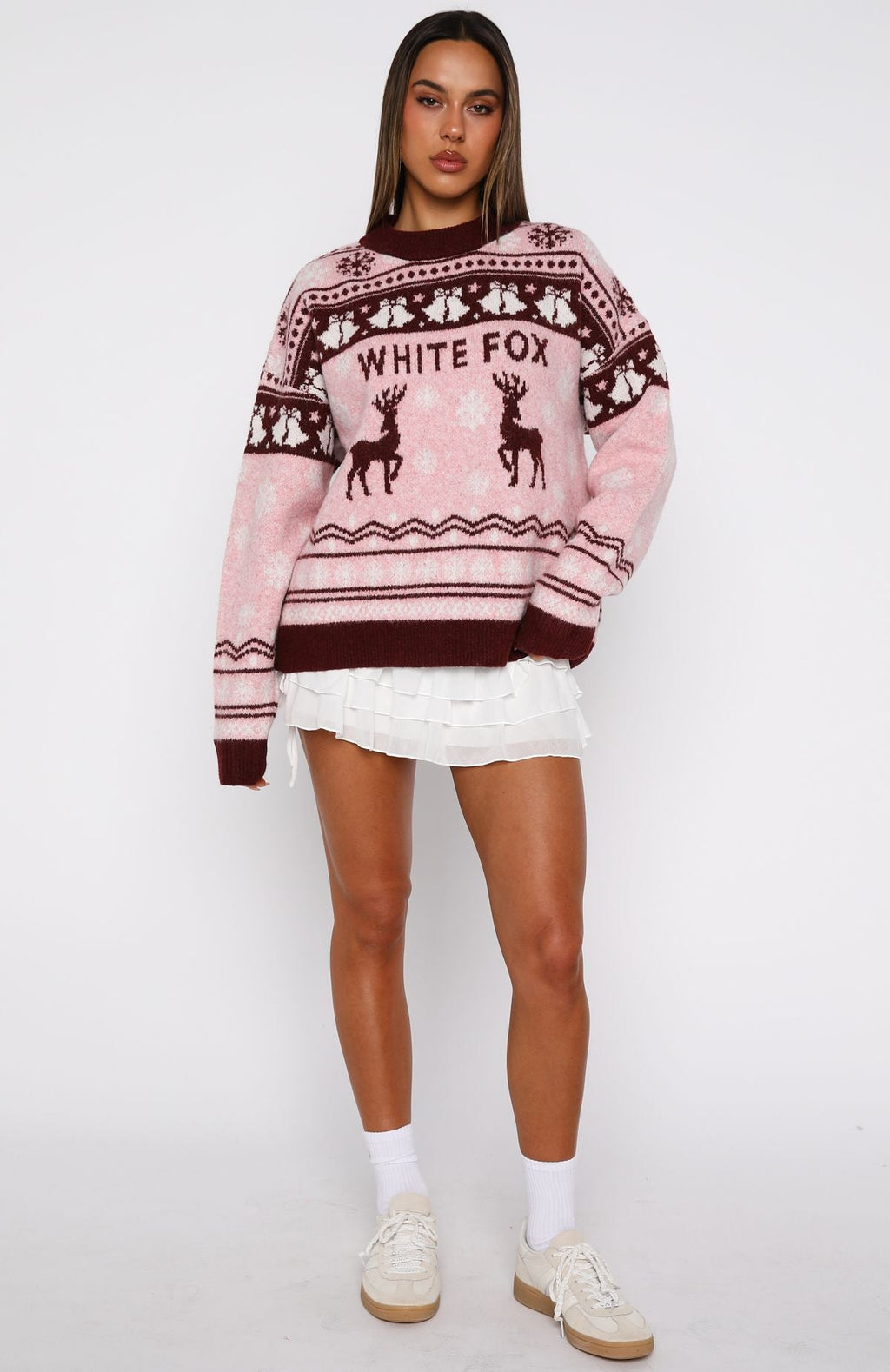 Arctic Fire Knit Sweater Crimson TwistL/XL