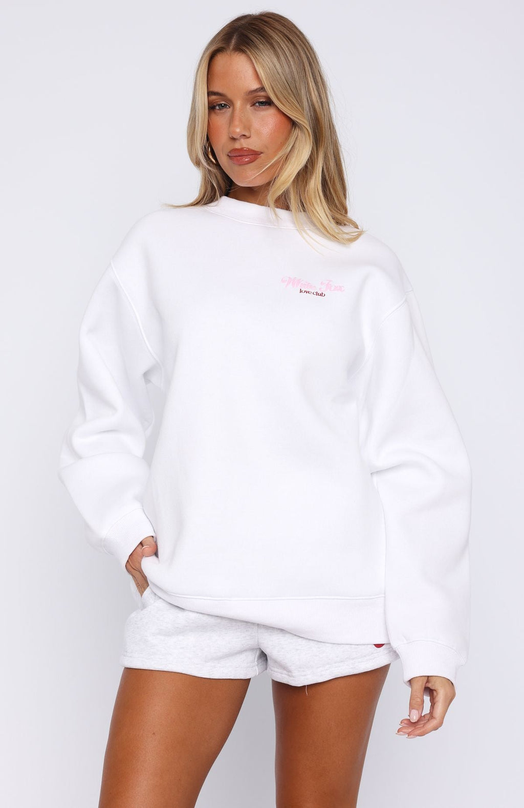 Fell So Hard Oversized Sweater WhiteL/XL