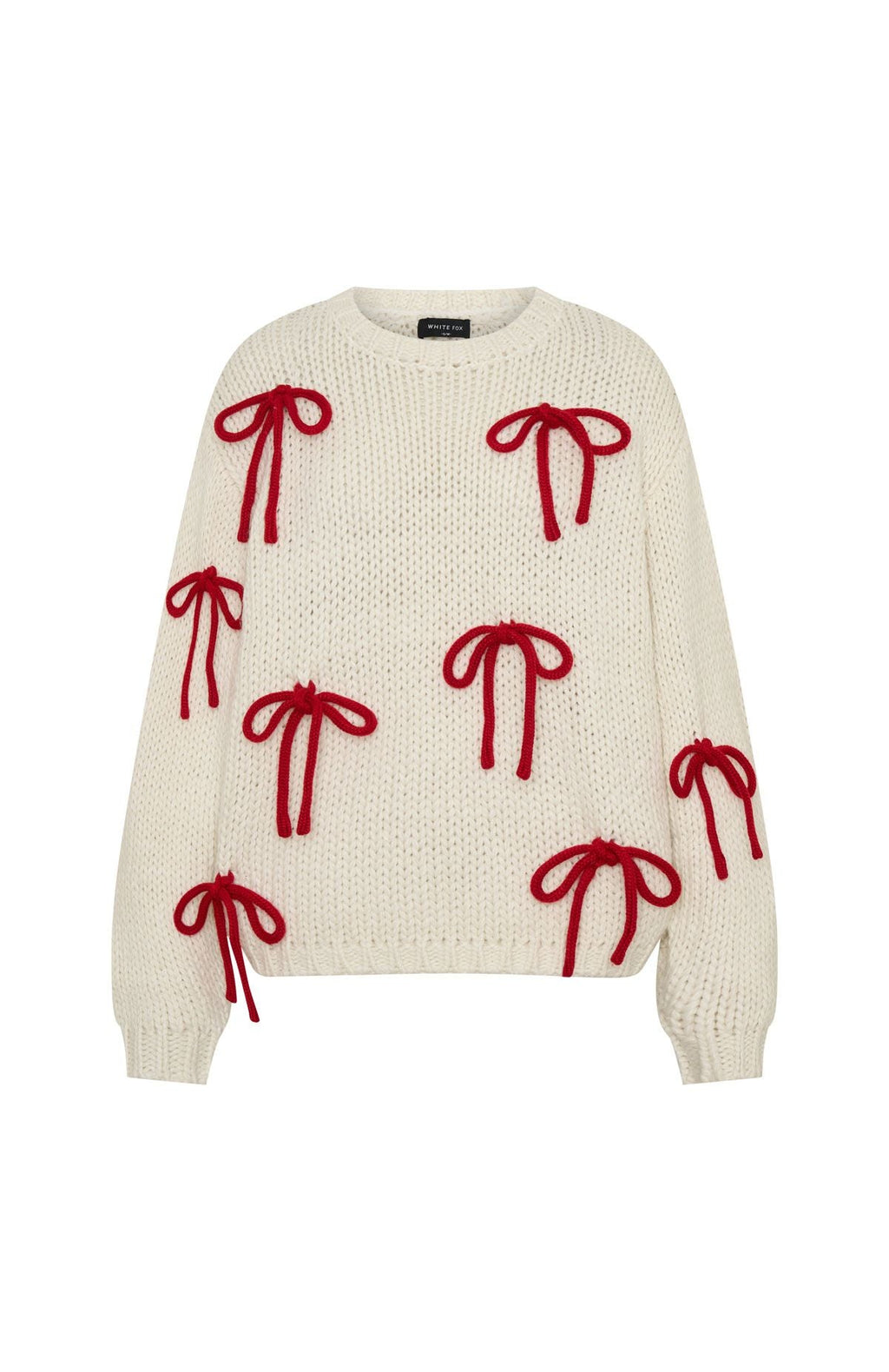 Candy Cane Crush Knit Sweater Cream