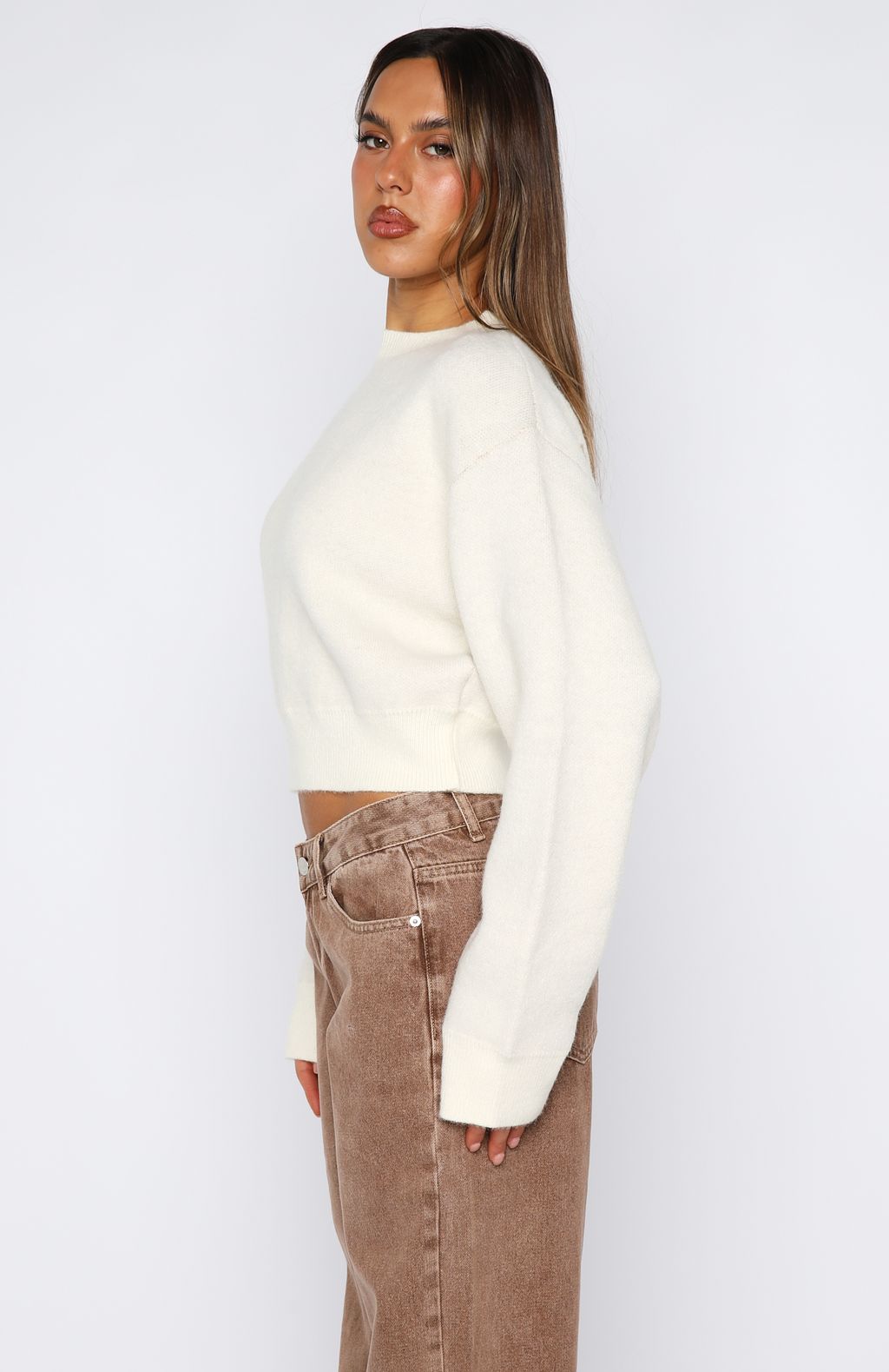 Can't Help Falling Knit Sweater WhiteM/L