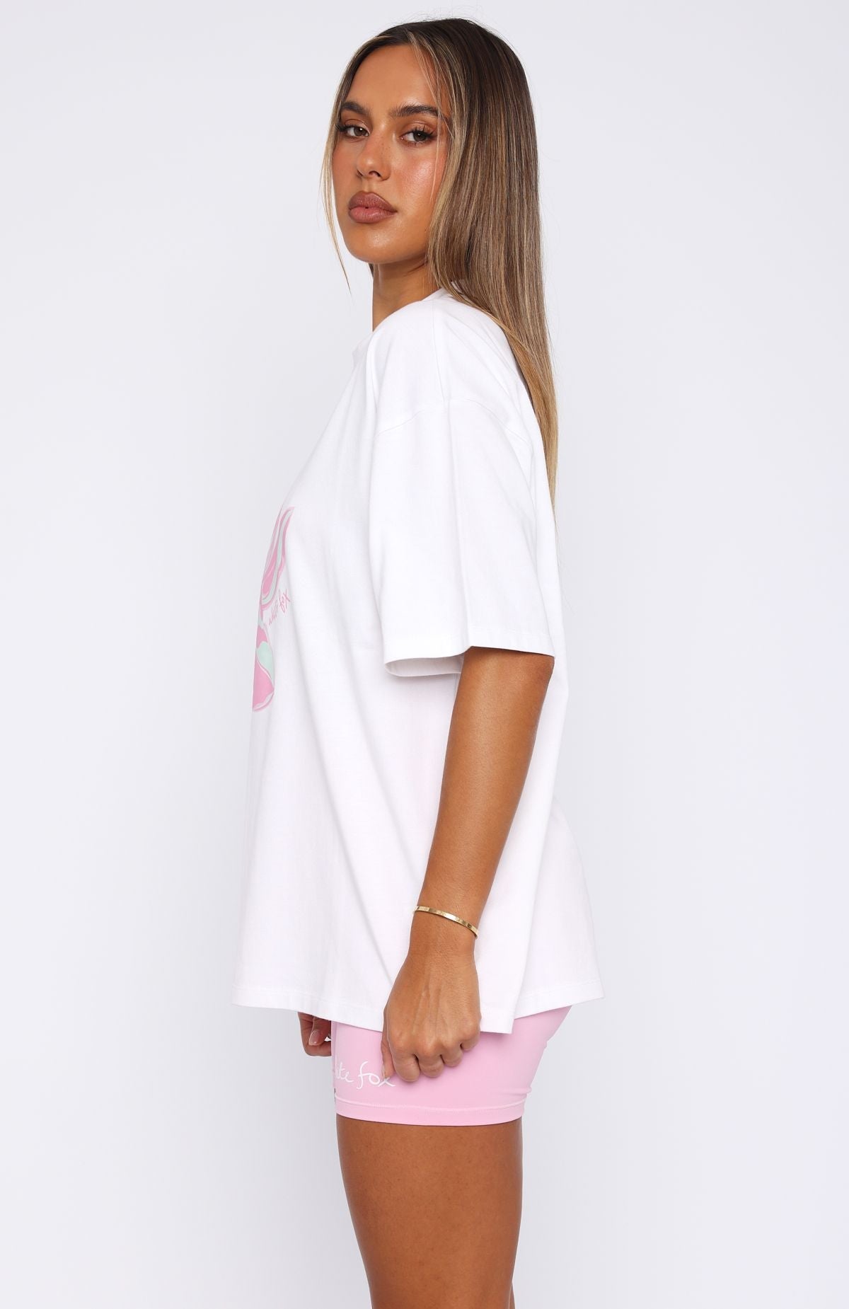 Pick You A Flower Oversized Tee WhiteS/M
