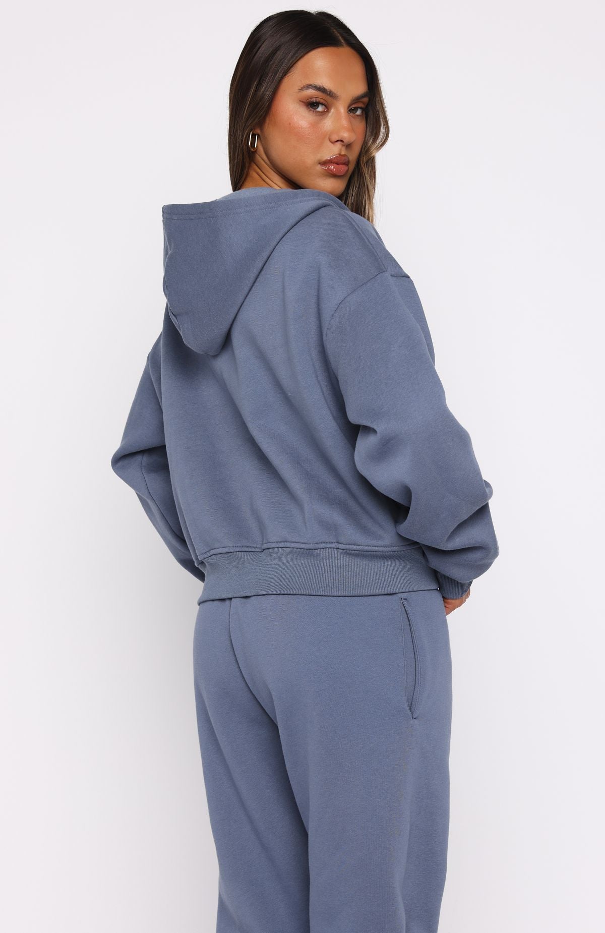 From The Archives Lexi Boxy Zip Front Hoodie OceanS/M
