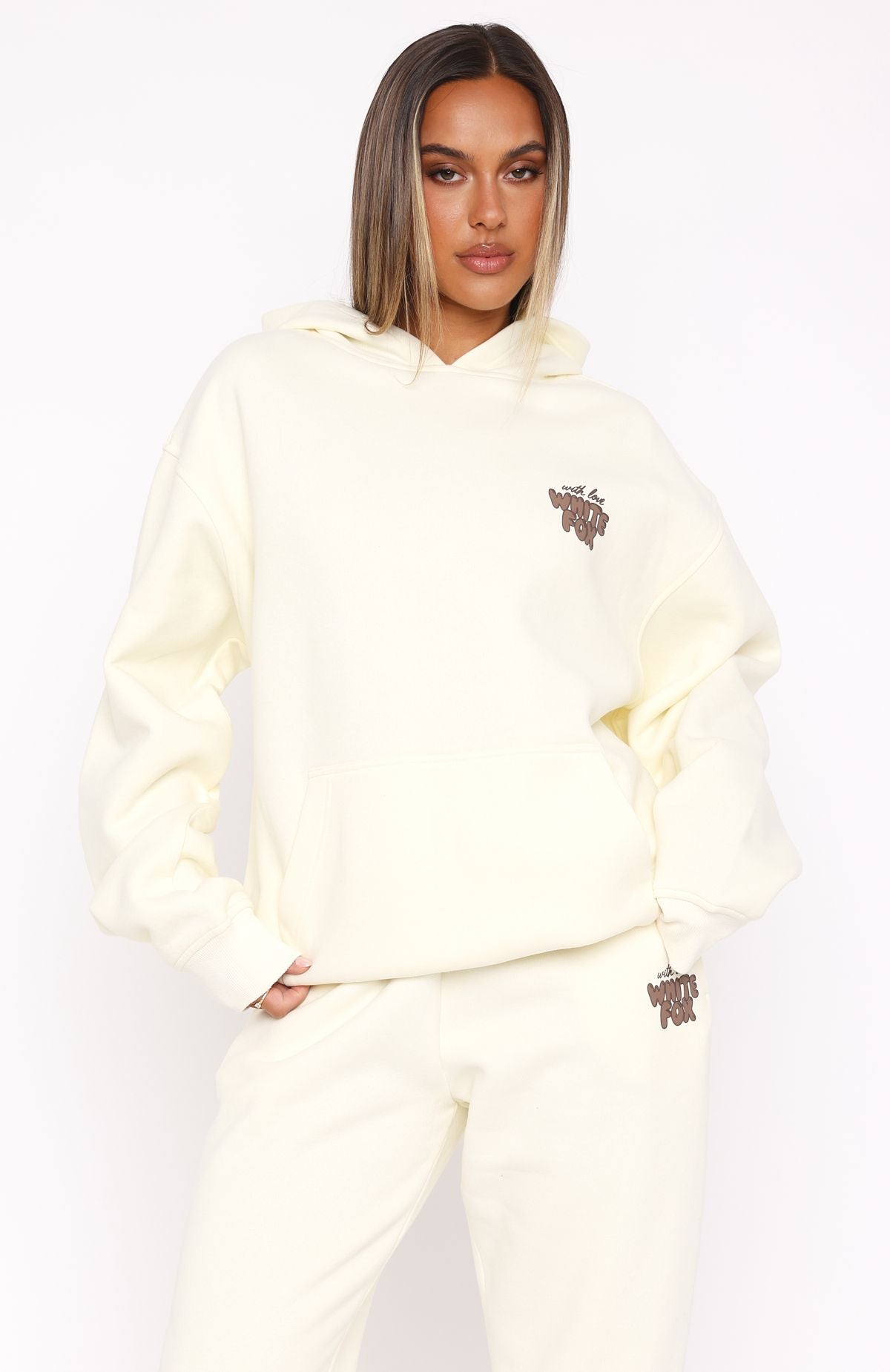 With Love Always Oversized Hoodie CreamXS/S