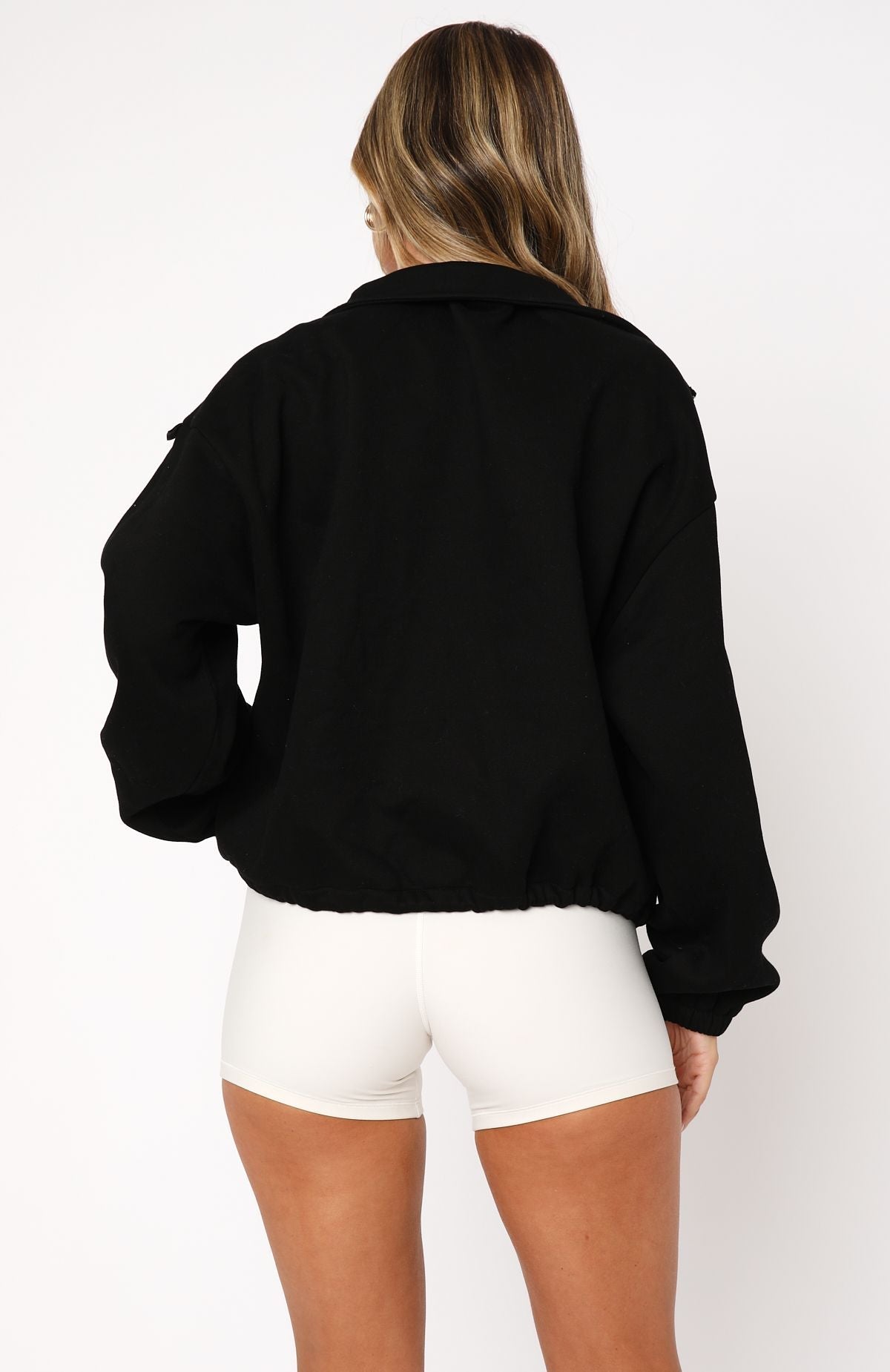 Don't Look Now Zip Front Sweater BlackM/L
