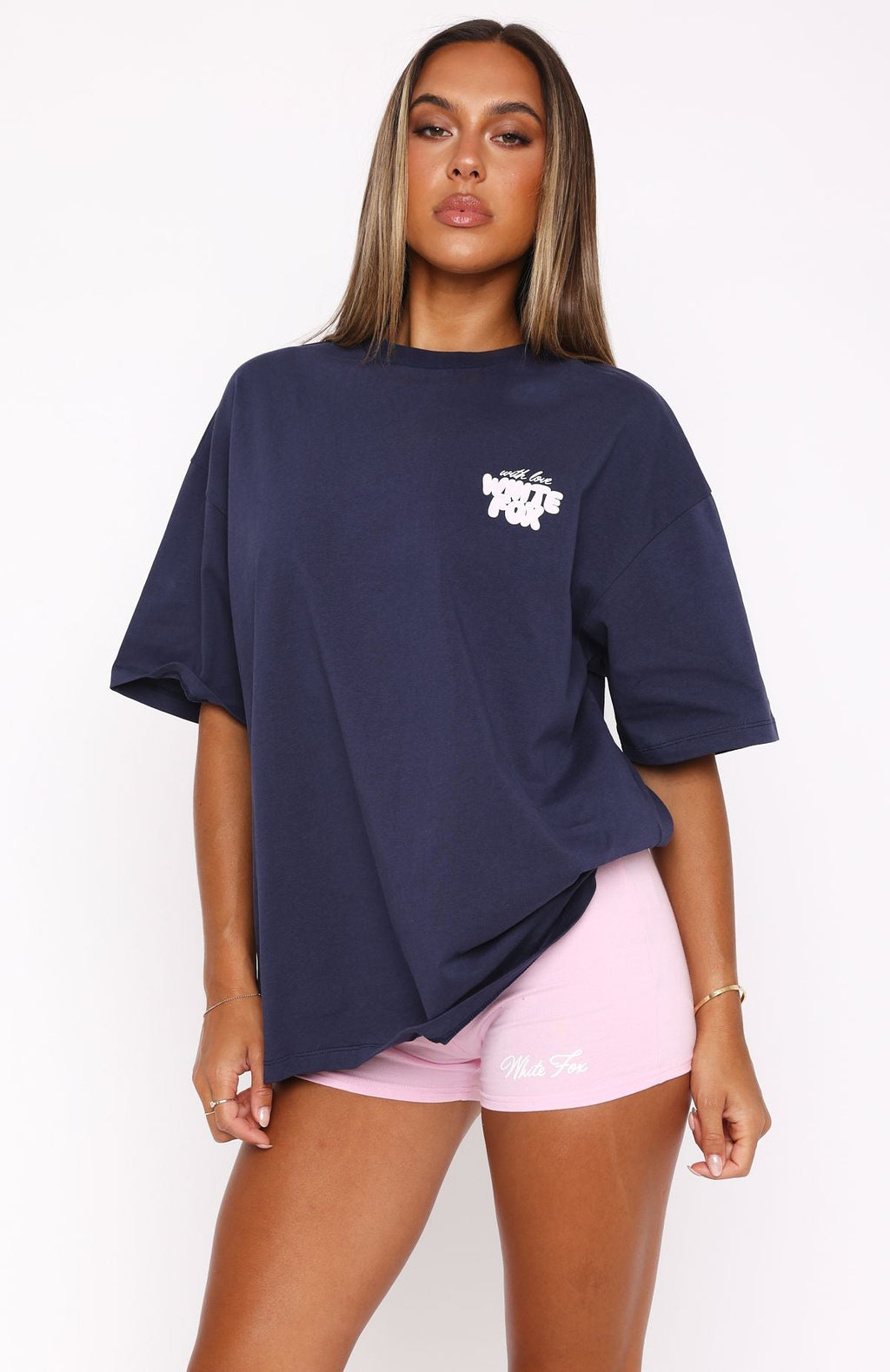 With Love Always Oversized Tee NavyXXS/XS