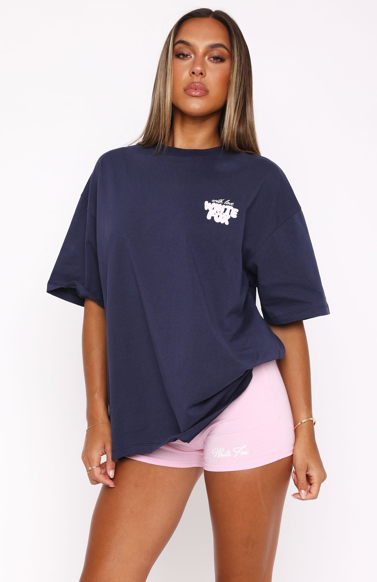 With Love Always Oversized Tee NavyXXS/XS