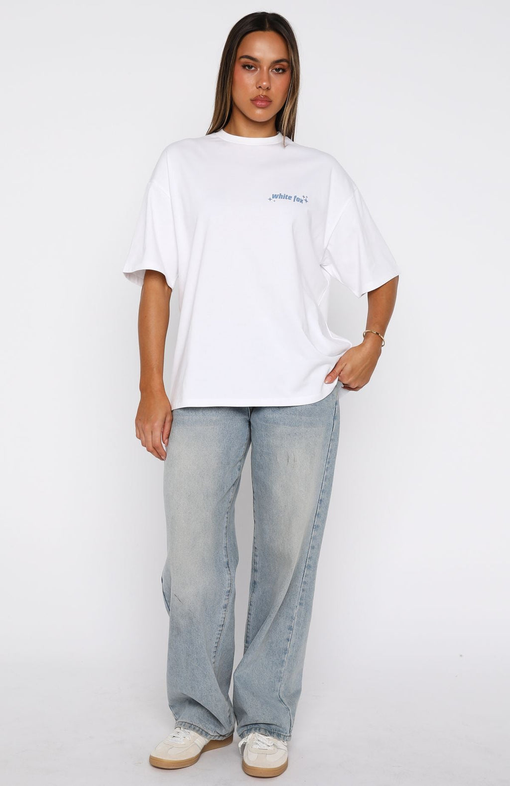 Pretty In Print Oversized Tee WhiteM/L